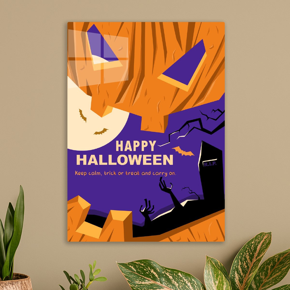 Haunted Pumpkin Night Scene