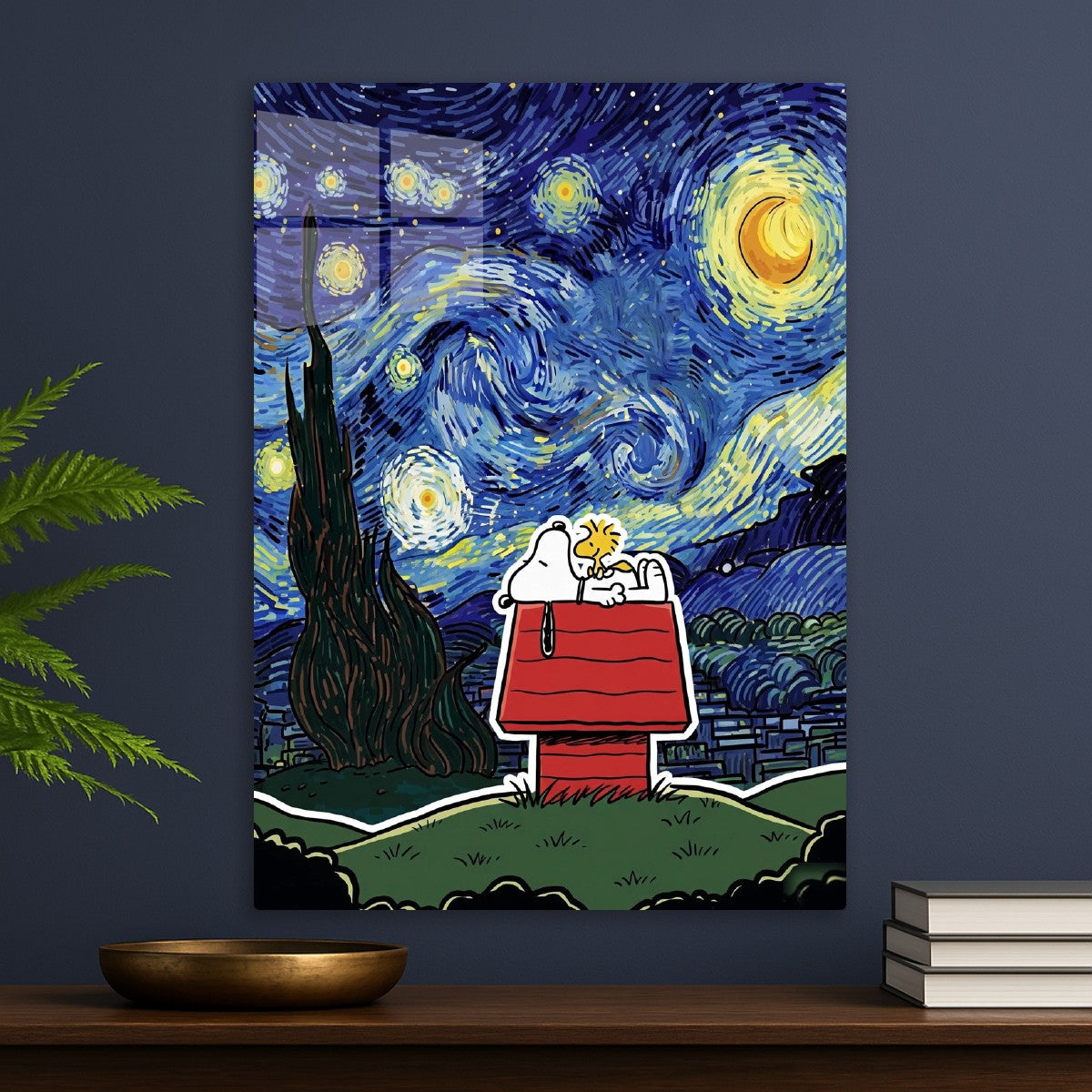 Snoopy Woodstock Starry Night