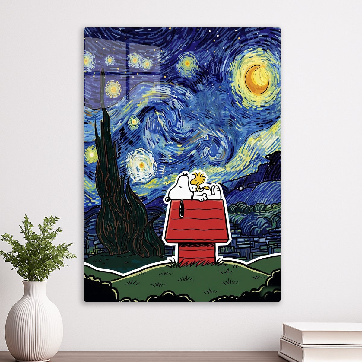 Snoopy Woodstock Starry Night