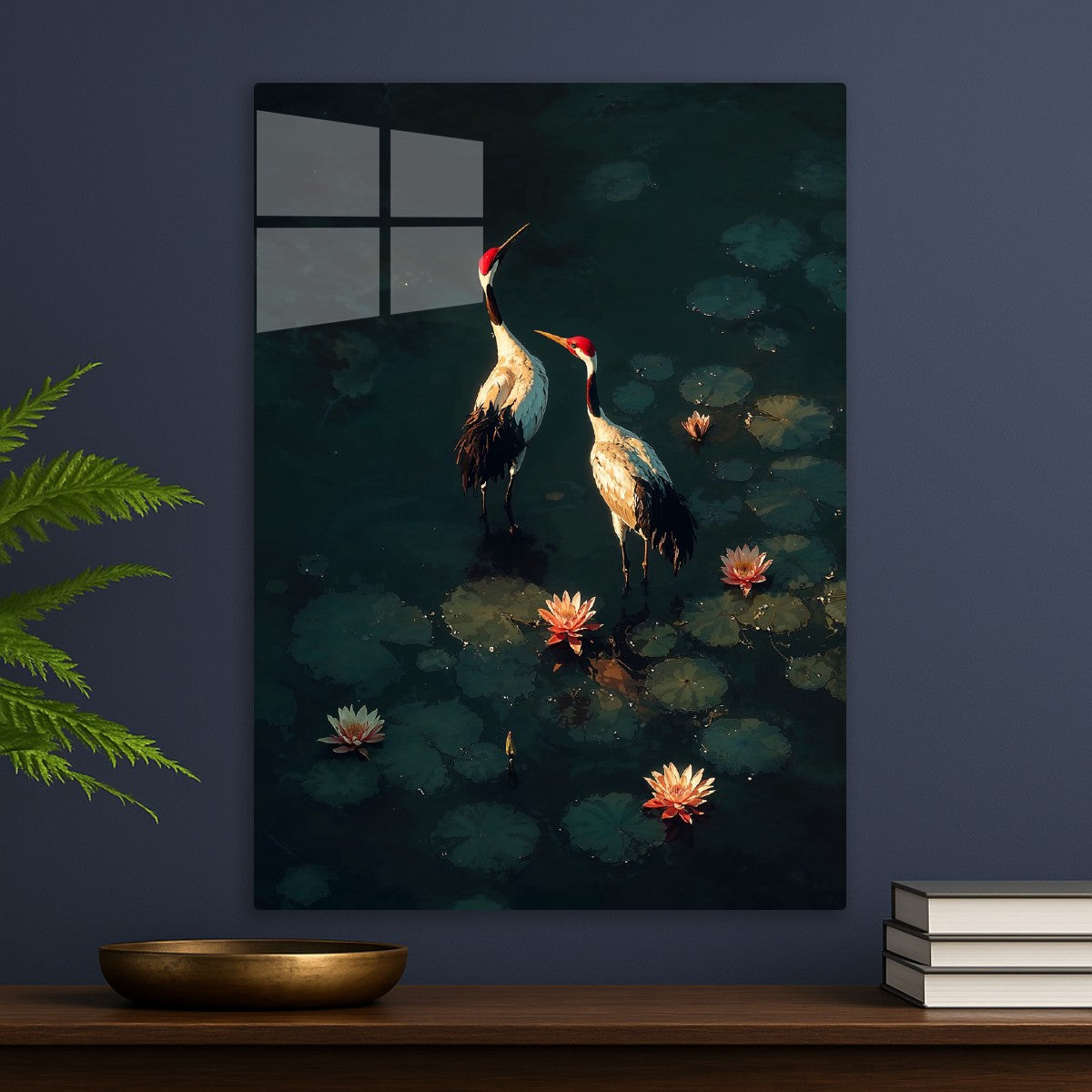 Cranes in Lotus Silence