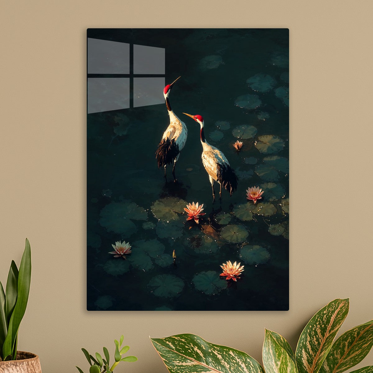 Cranes in Lotus Silence