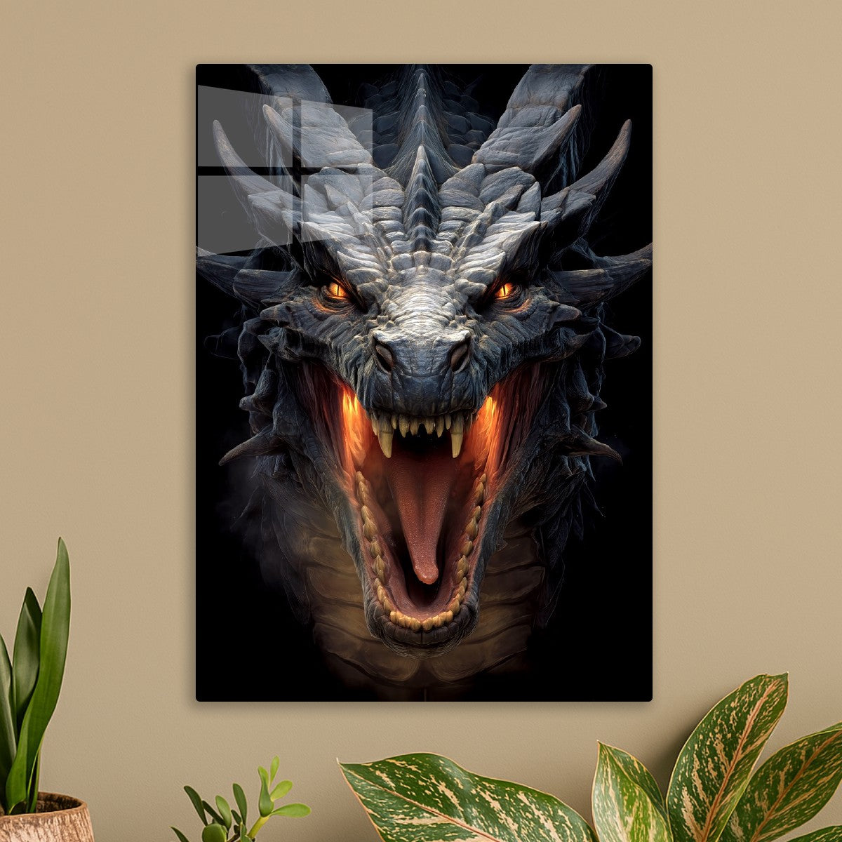 Majestic Dragon Roaring Fierce