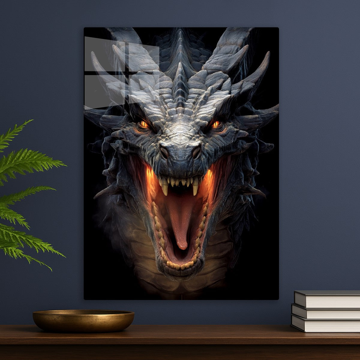 Majestic Dragon Roaring Fierce