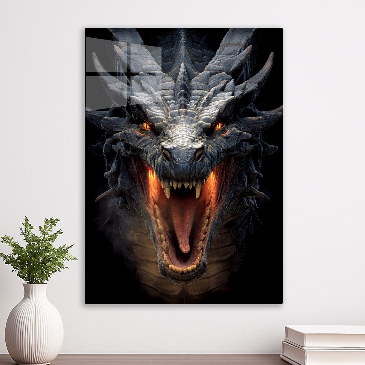 Majestic Dragon Roaring Fierce