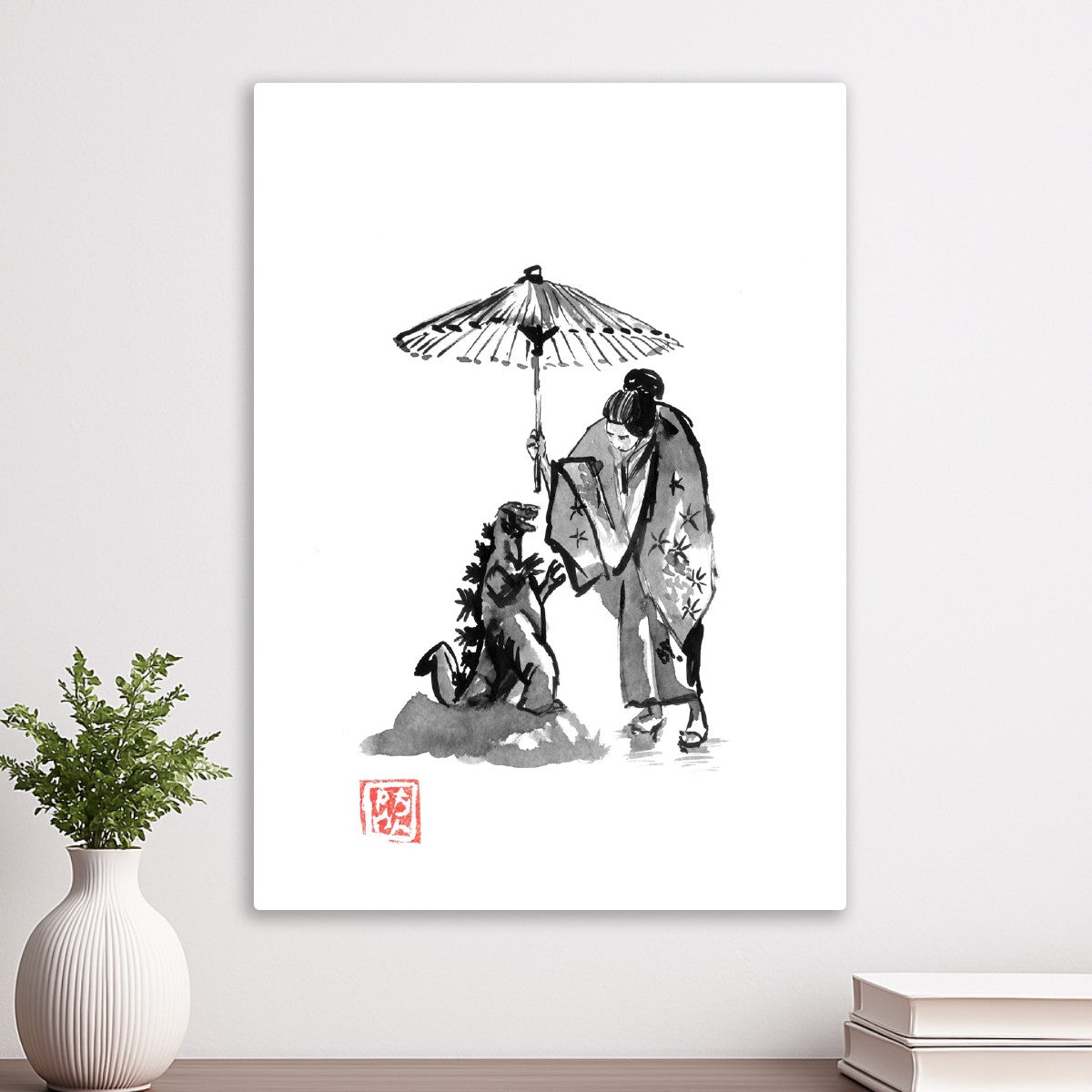 Geisha and little monster