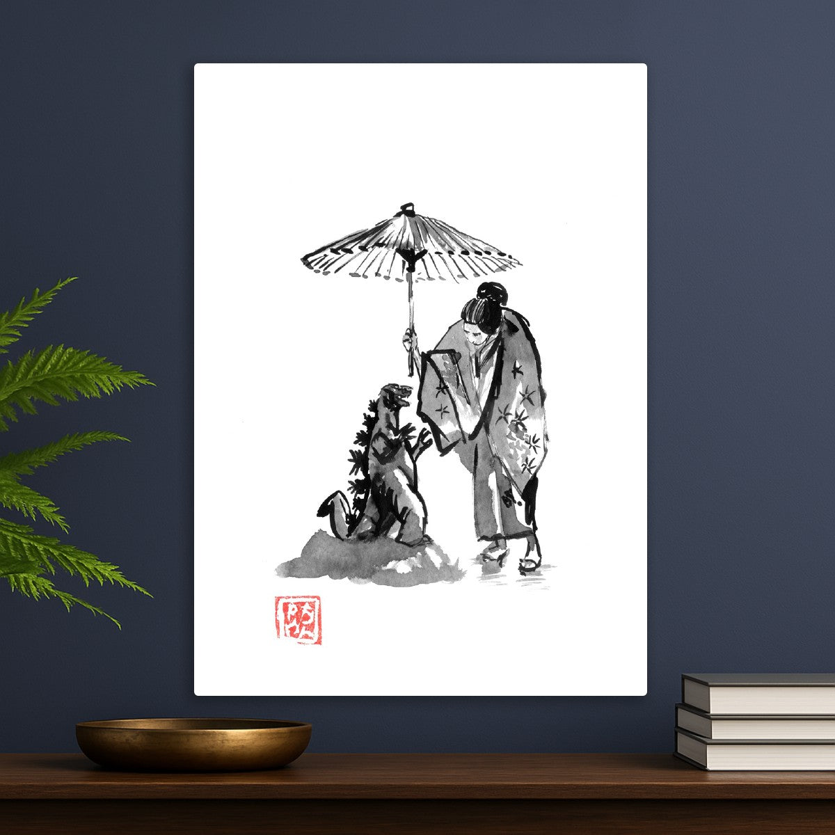 Geisha and little monster