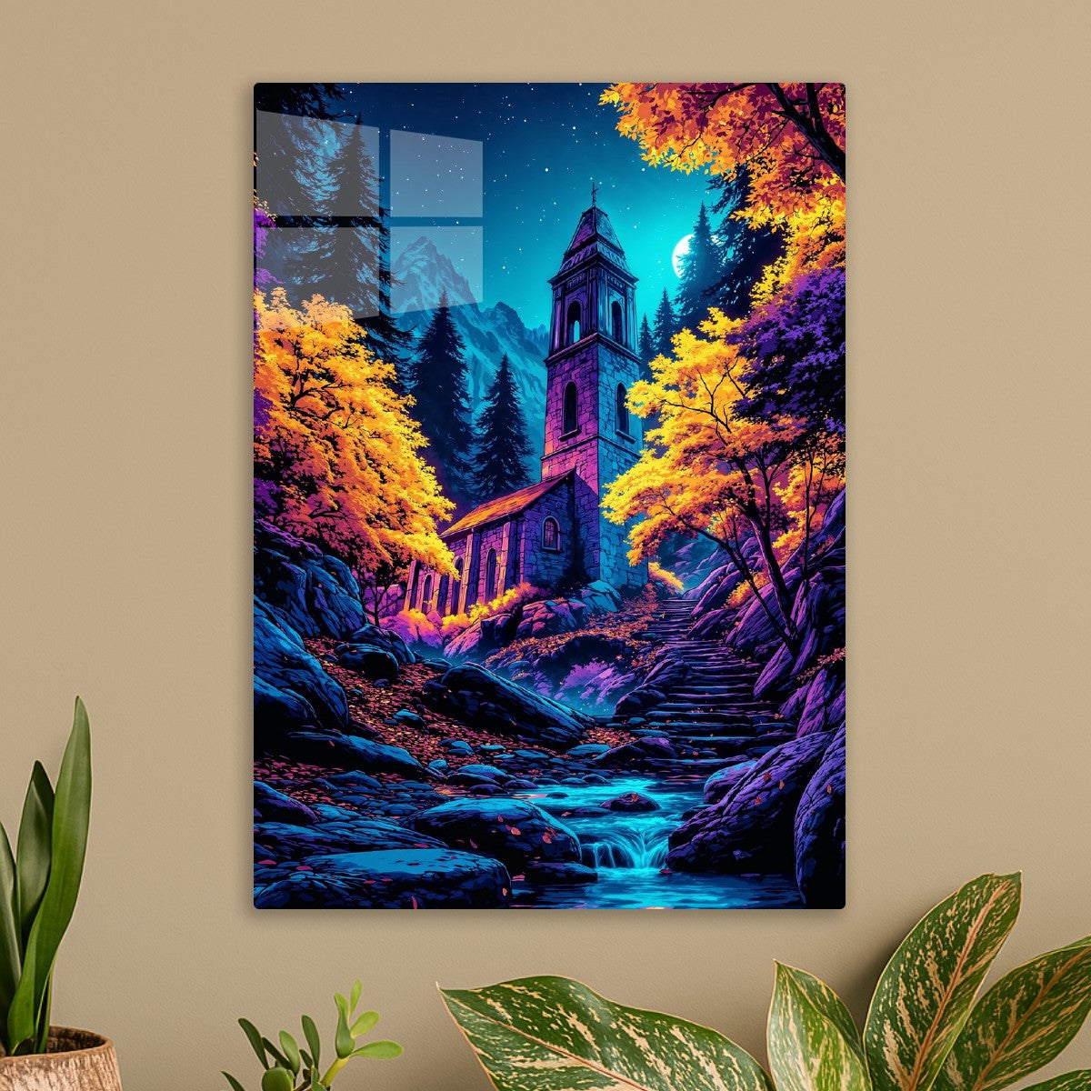 Moonlit Forest Chapel