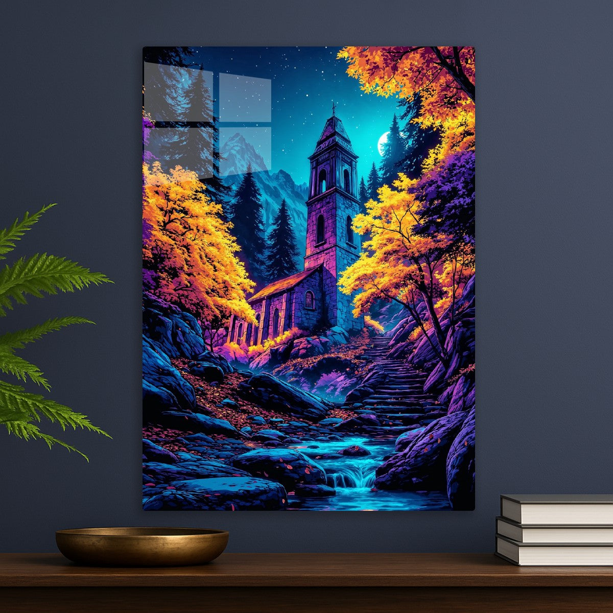 Moonlit Forest Chapel