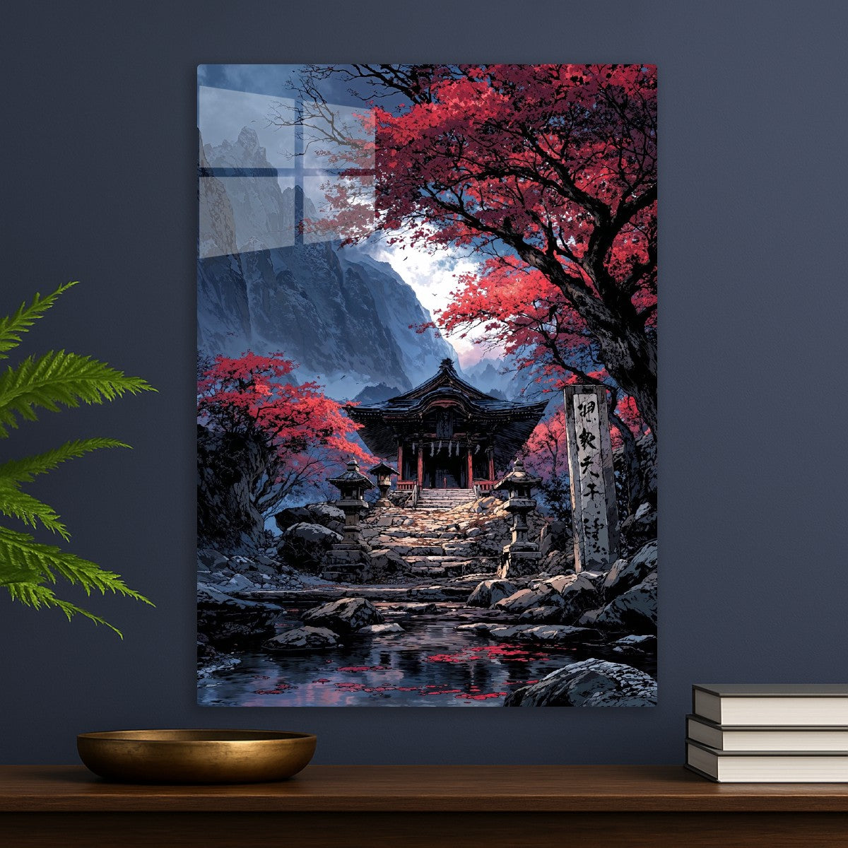 Mountain Temple in Autumn