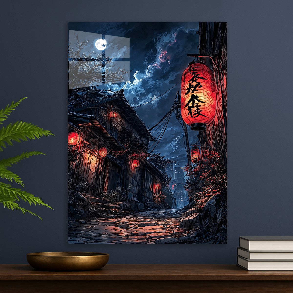 Japanese Lantern Street Night