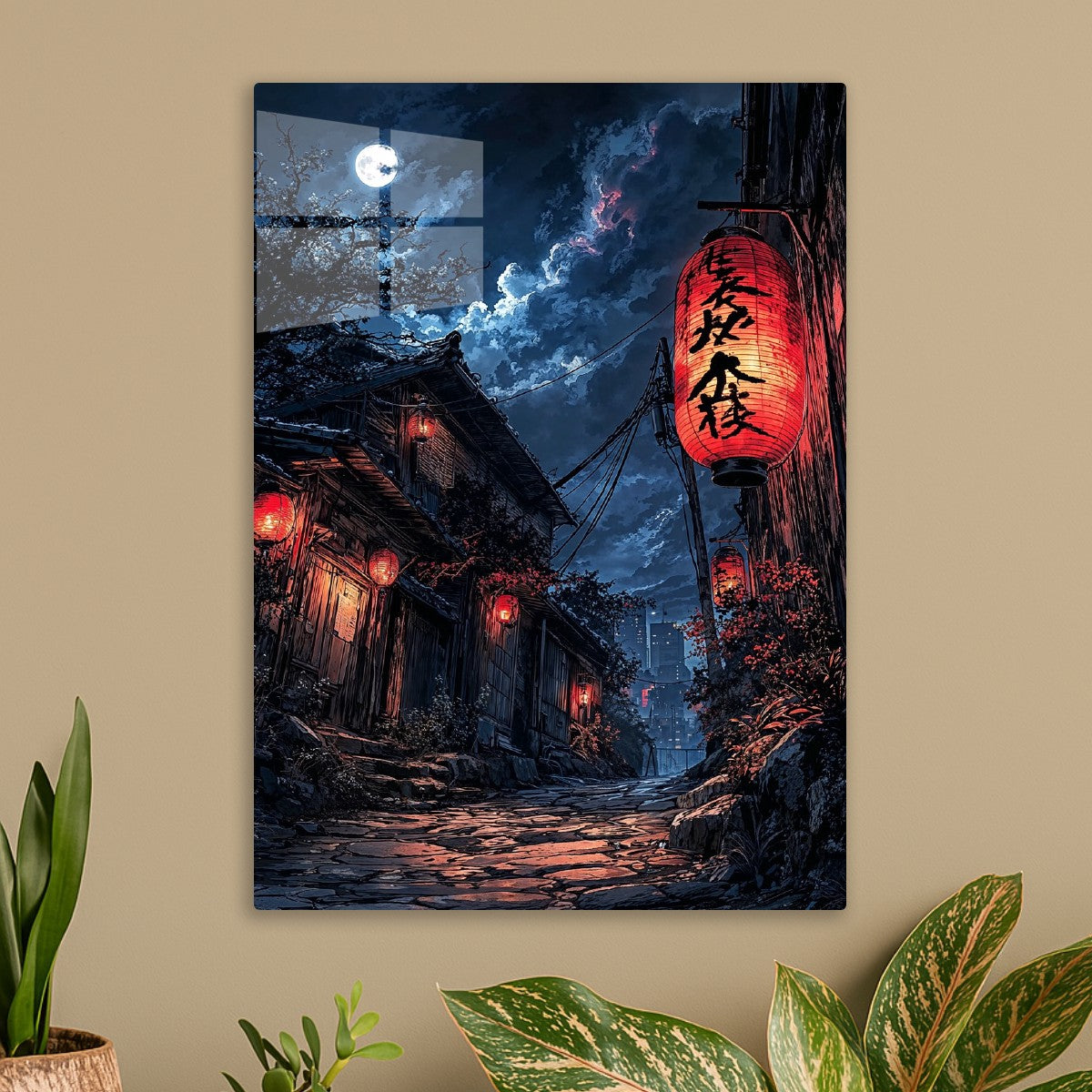 Japanese Lantern Street Night