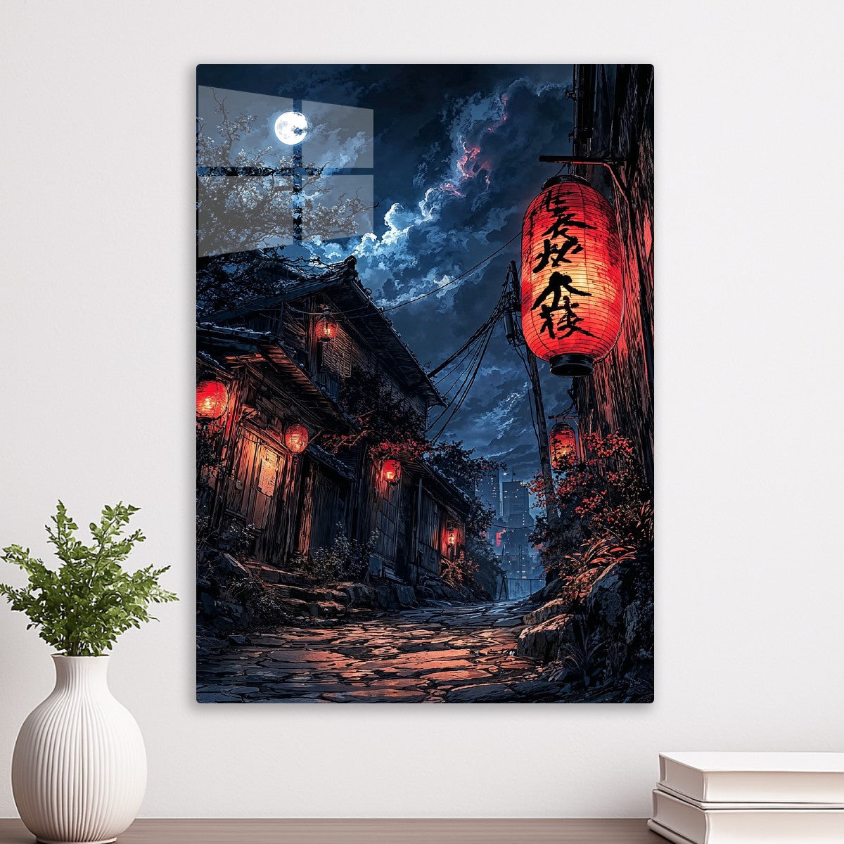 Japanese Lantern Street Night