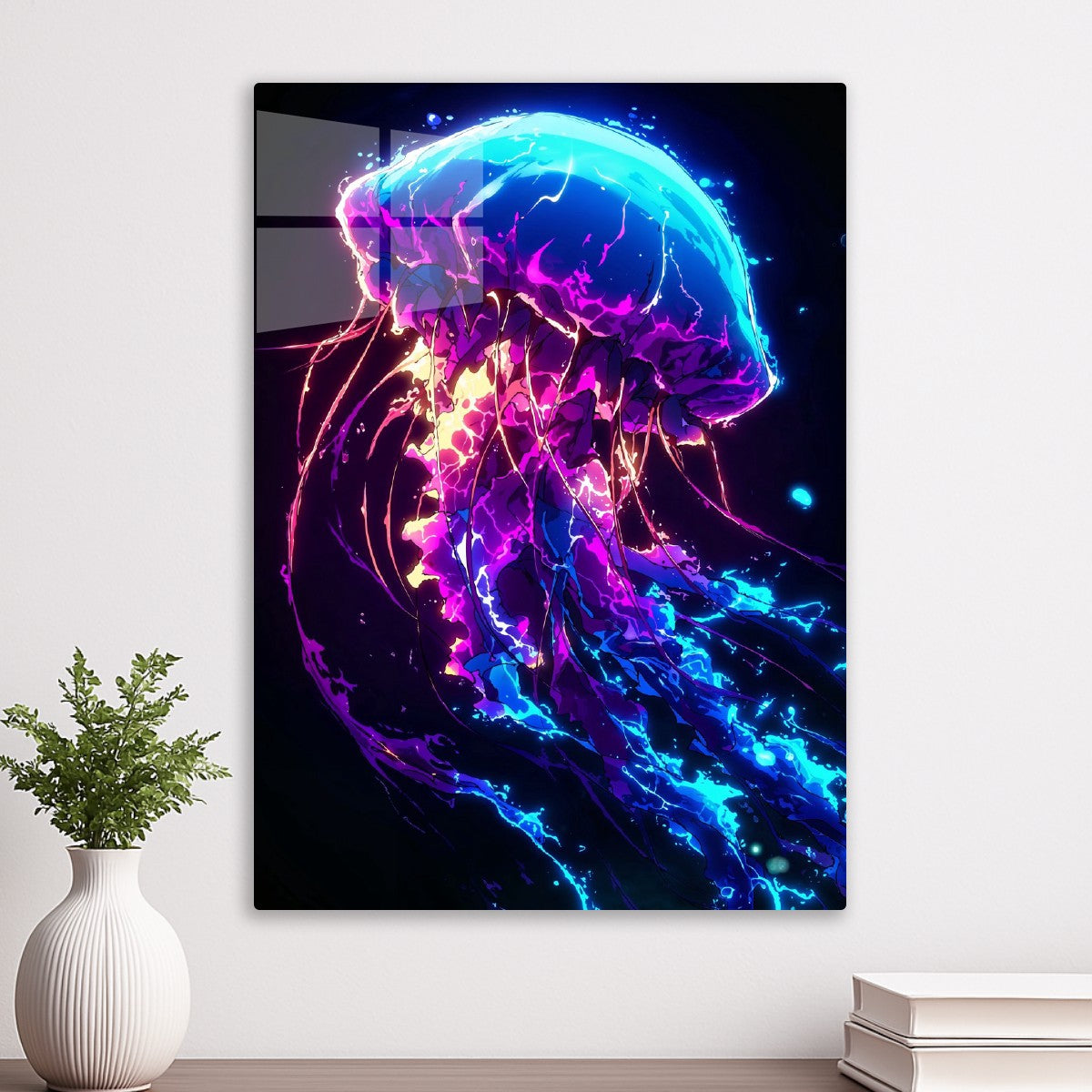 Neon Jellyfish Anime Glow