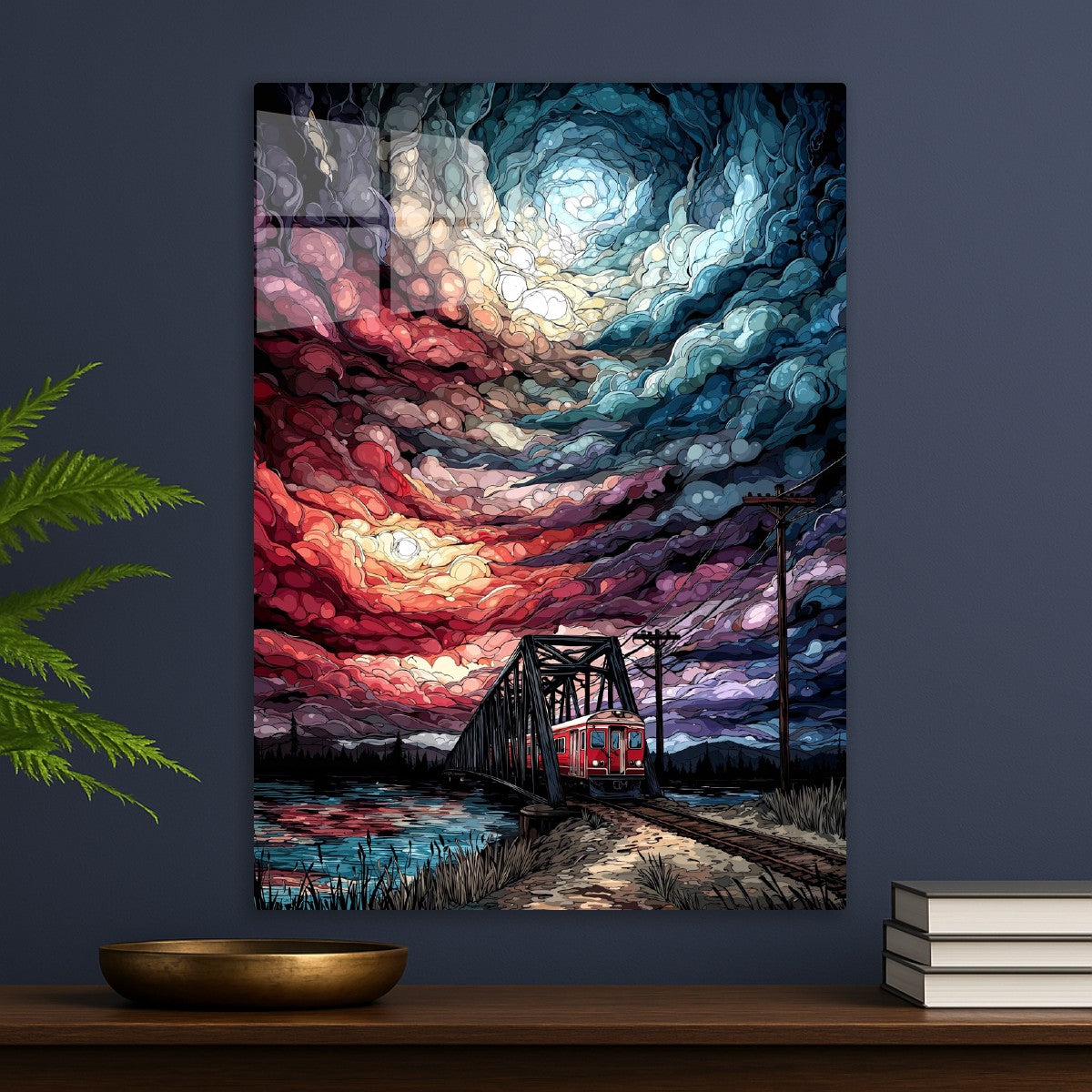 Train Through Painted Skies