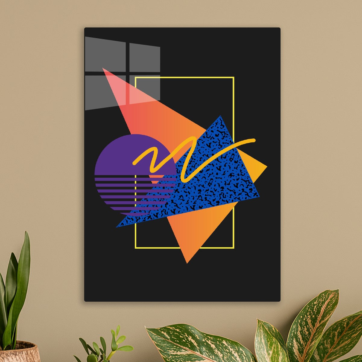 Synthwave 80s Memphis Pattern