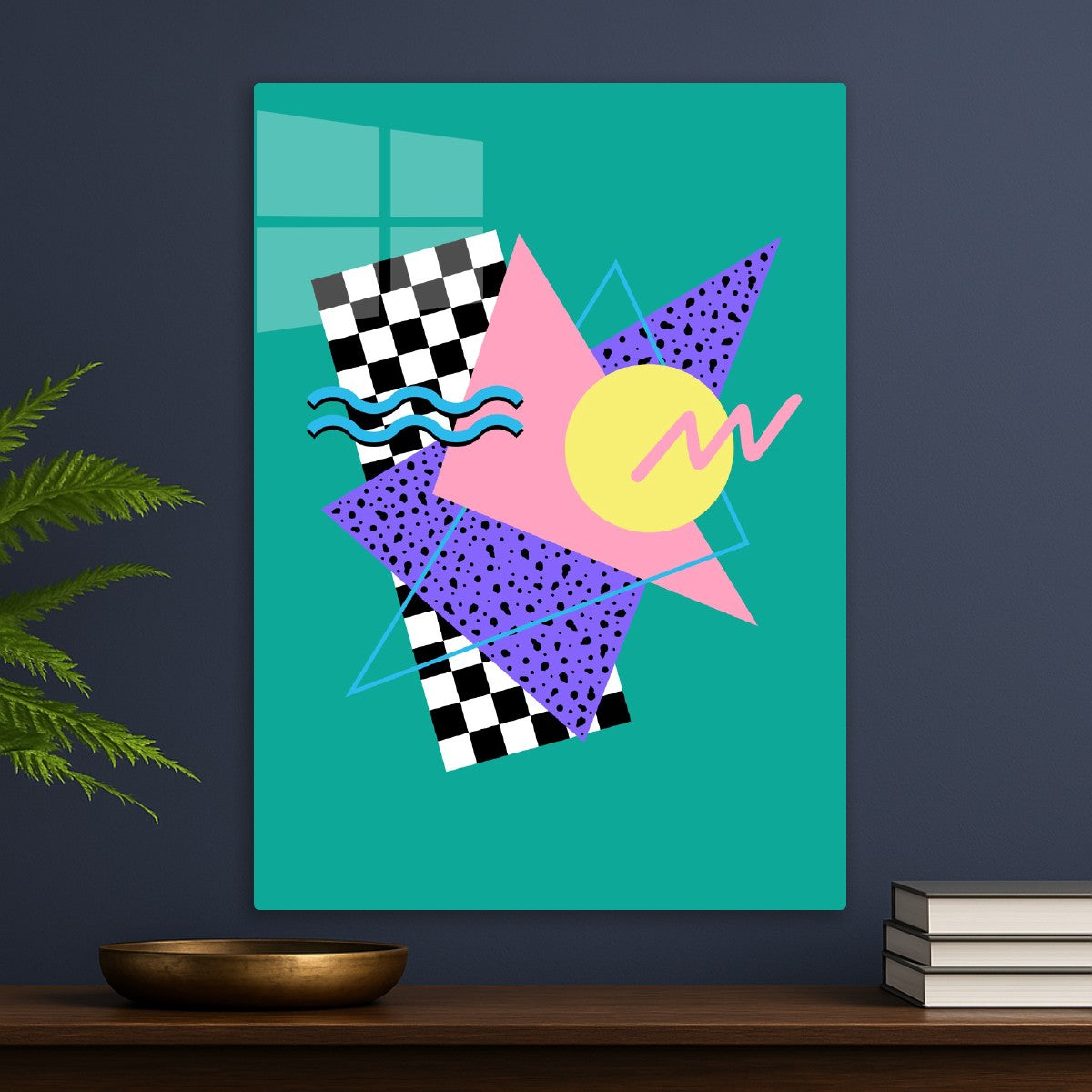 Checkered 80s Memphis Pattern