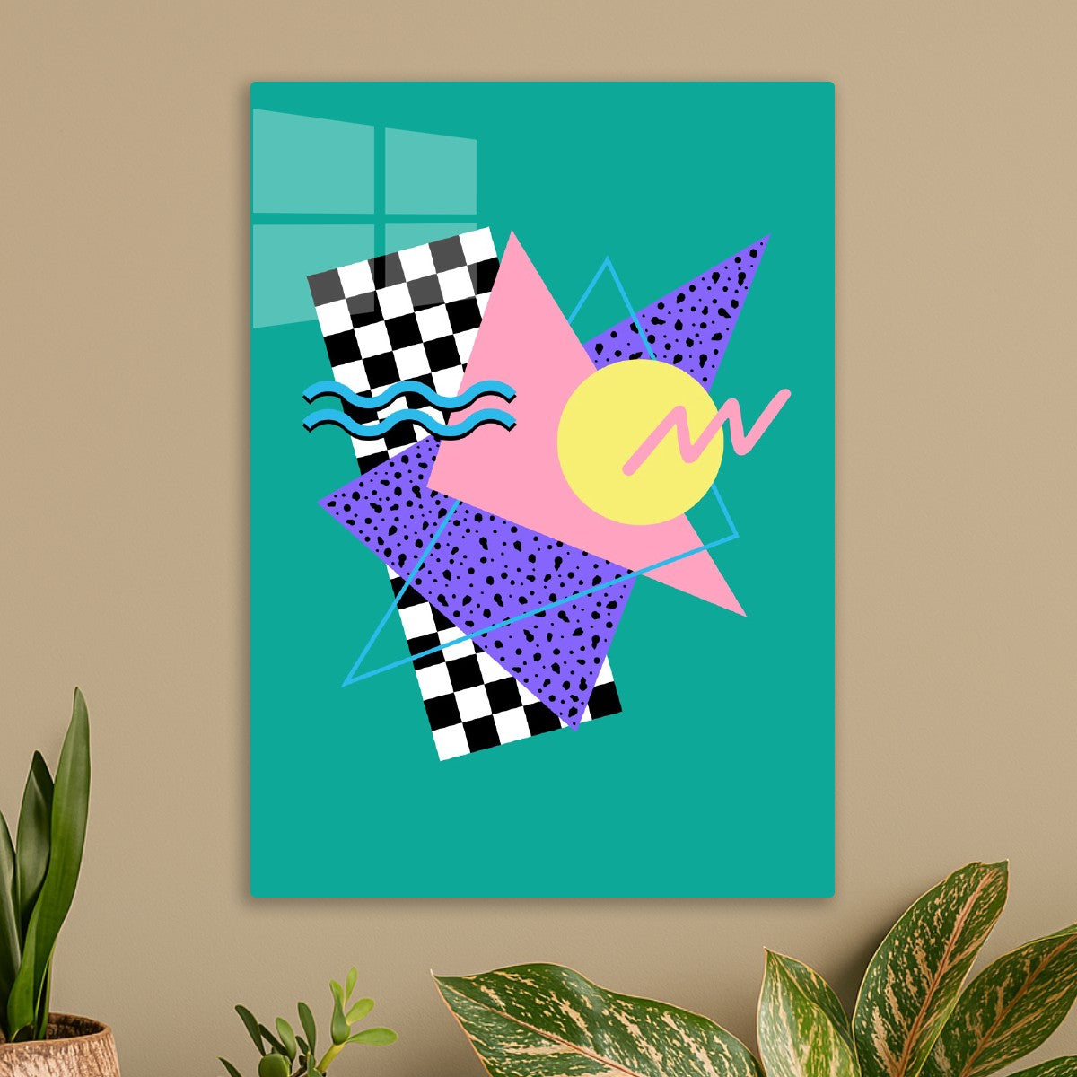 Checkered 80s Memphis Pattern