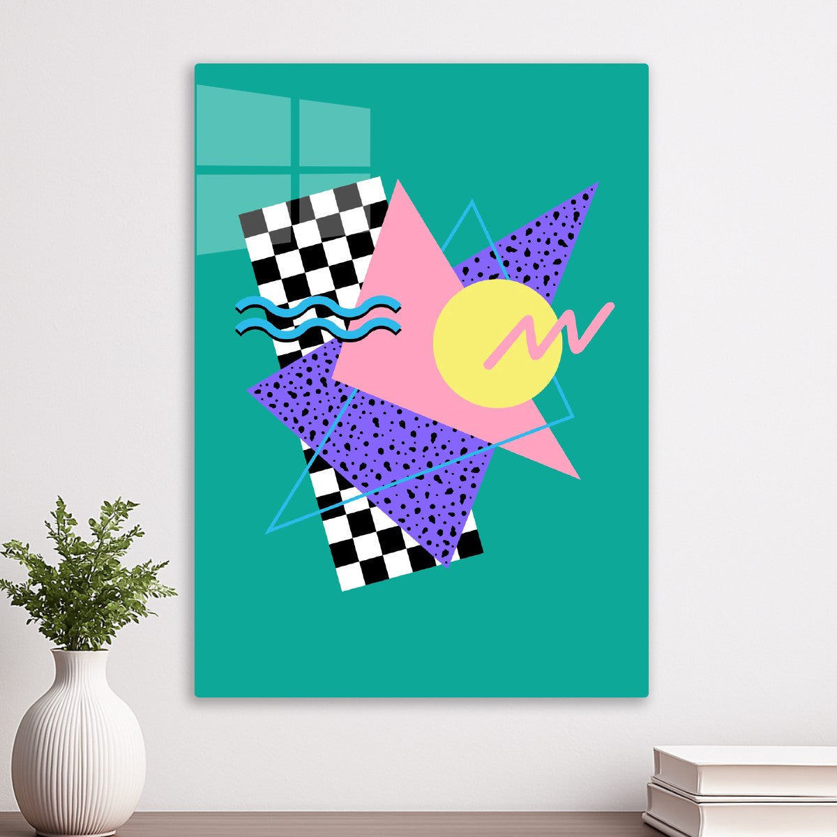 Checkered 80s Memphis Pattern