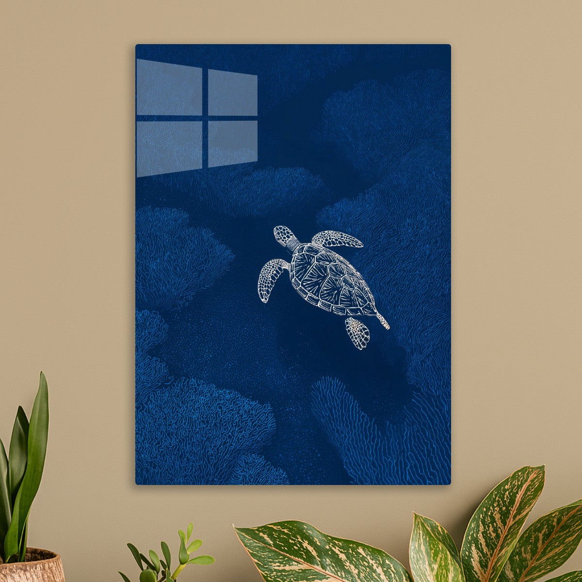 Sea Turtle Line Art
