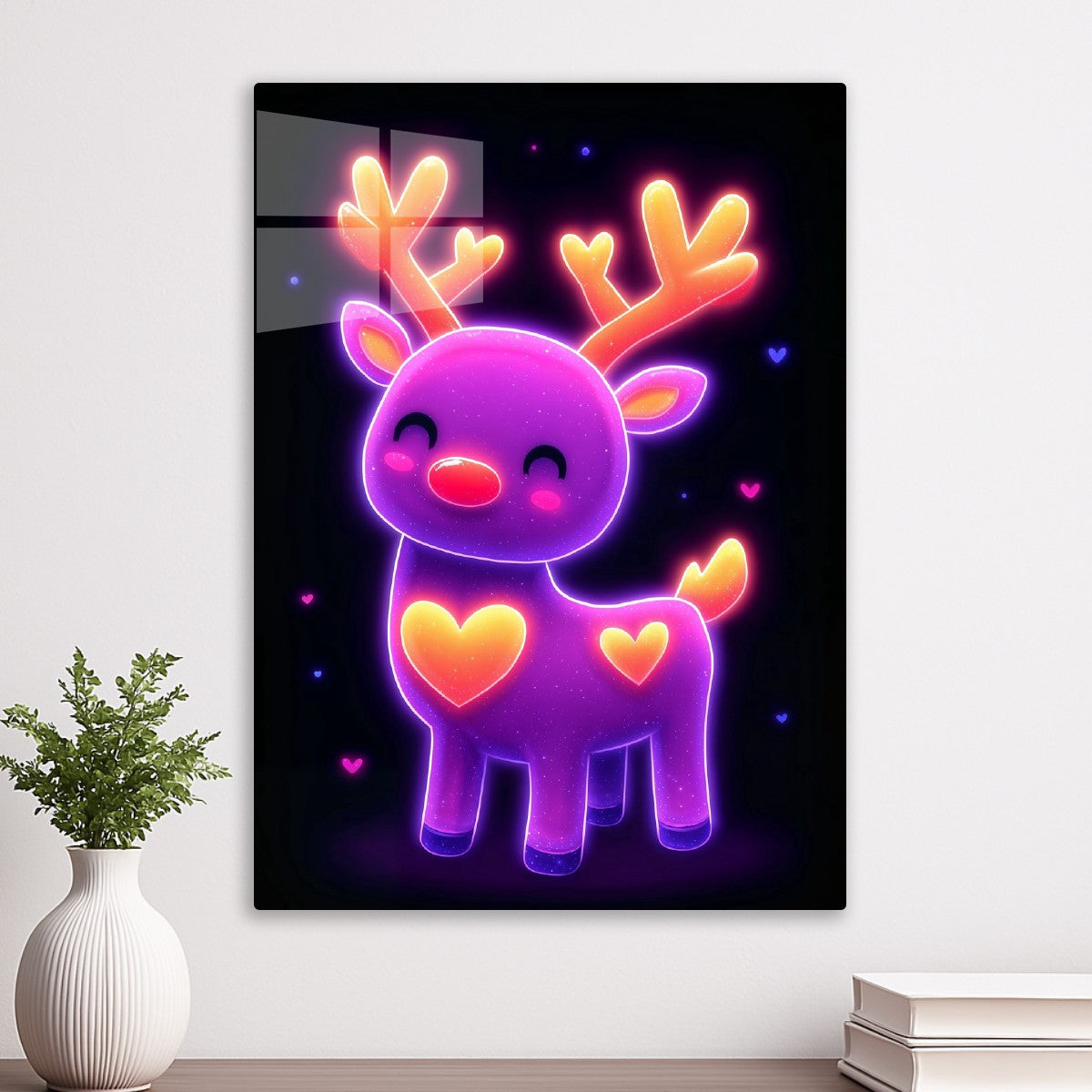 Kawaii Neon Reindeer