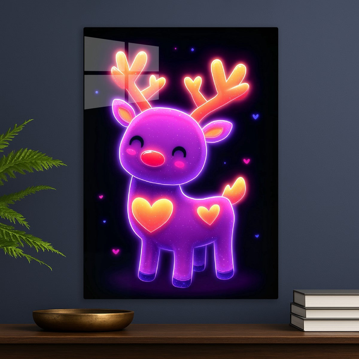 Kawaii Neon Reindeer
