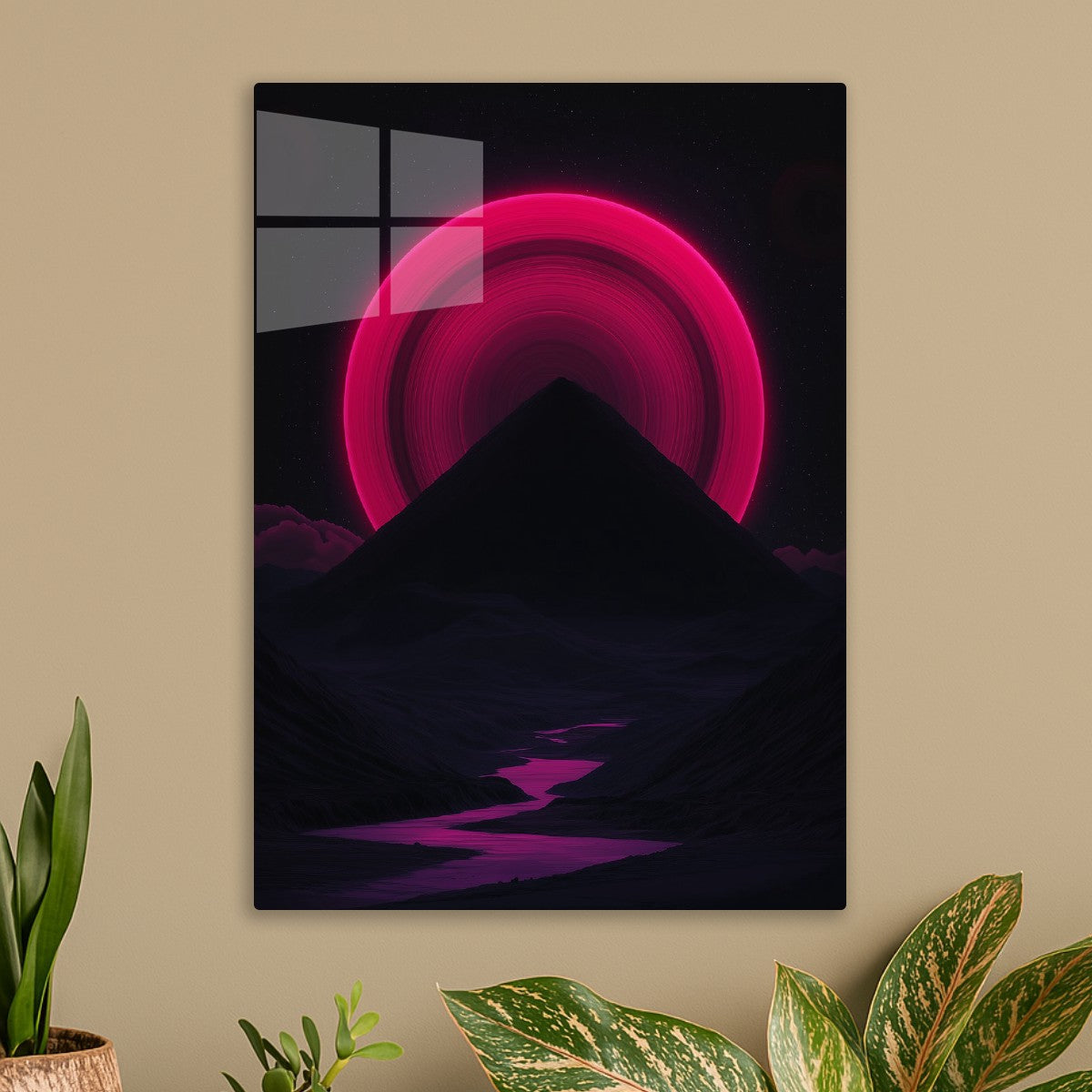 Neon Ring Planet Rise