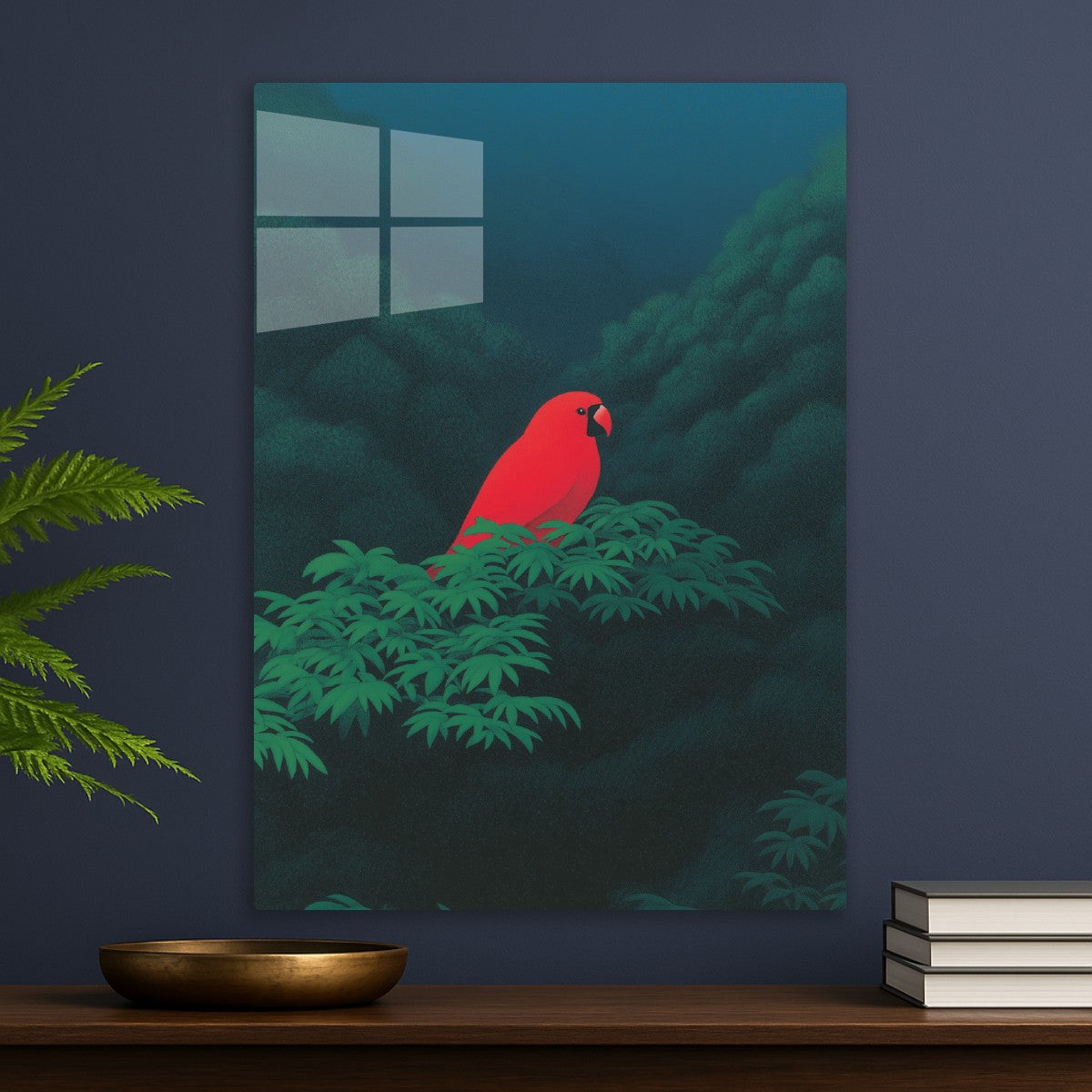 Red Bird in Twilight