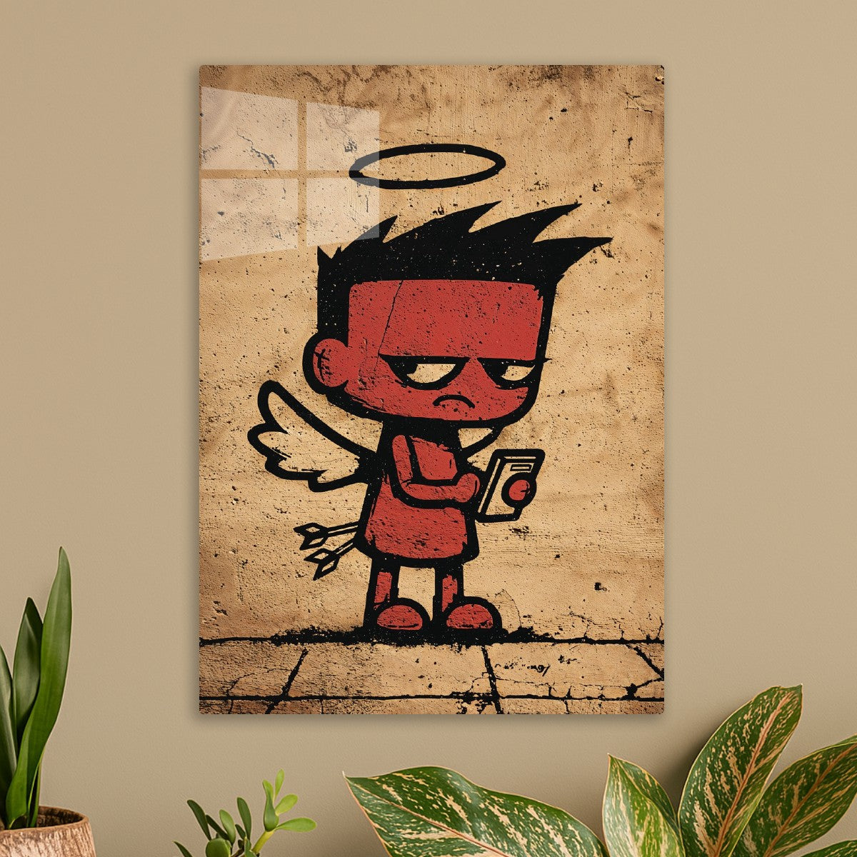 Grumpy Cupid Street Art