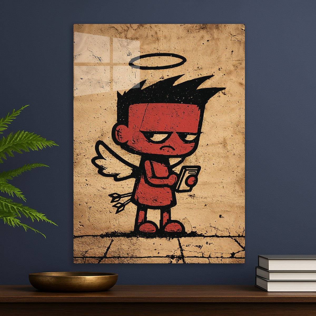 Grumpy Cupid Street Art