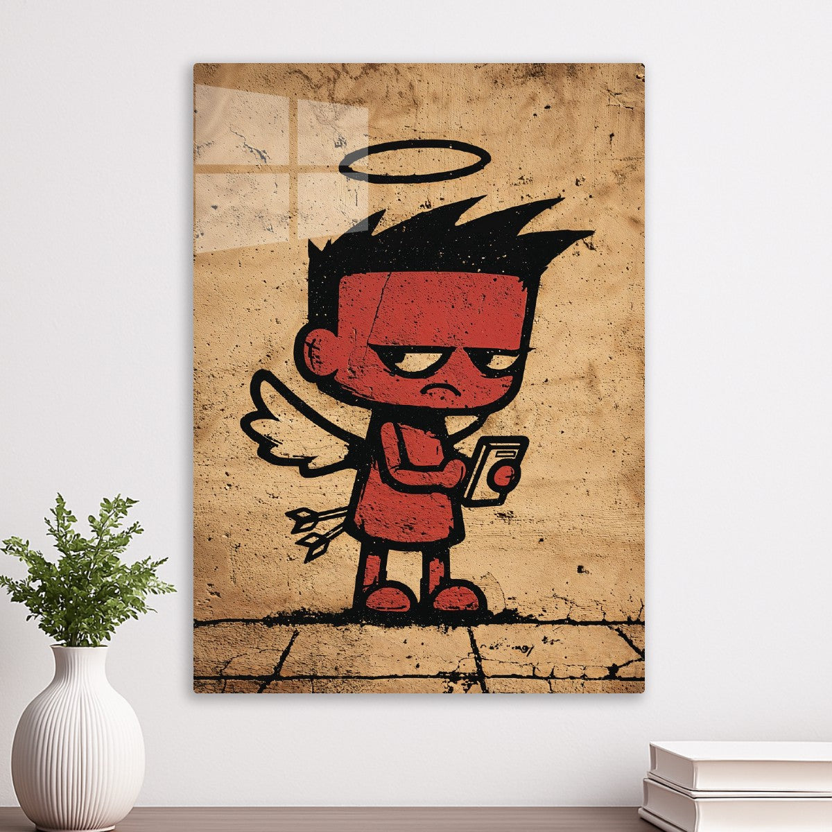 Grumpy Cupid Street Art