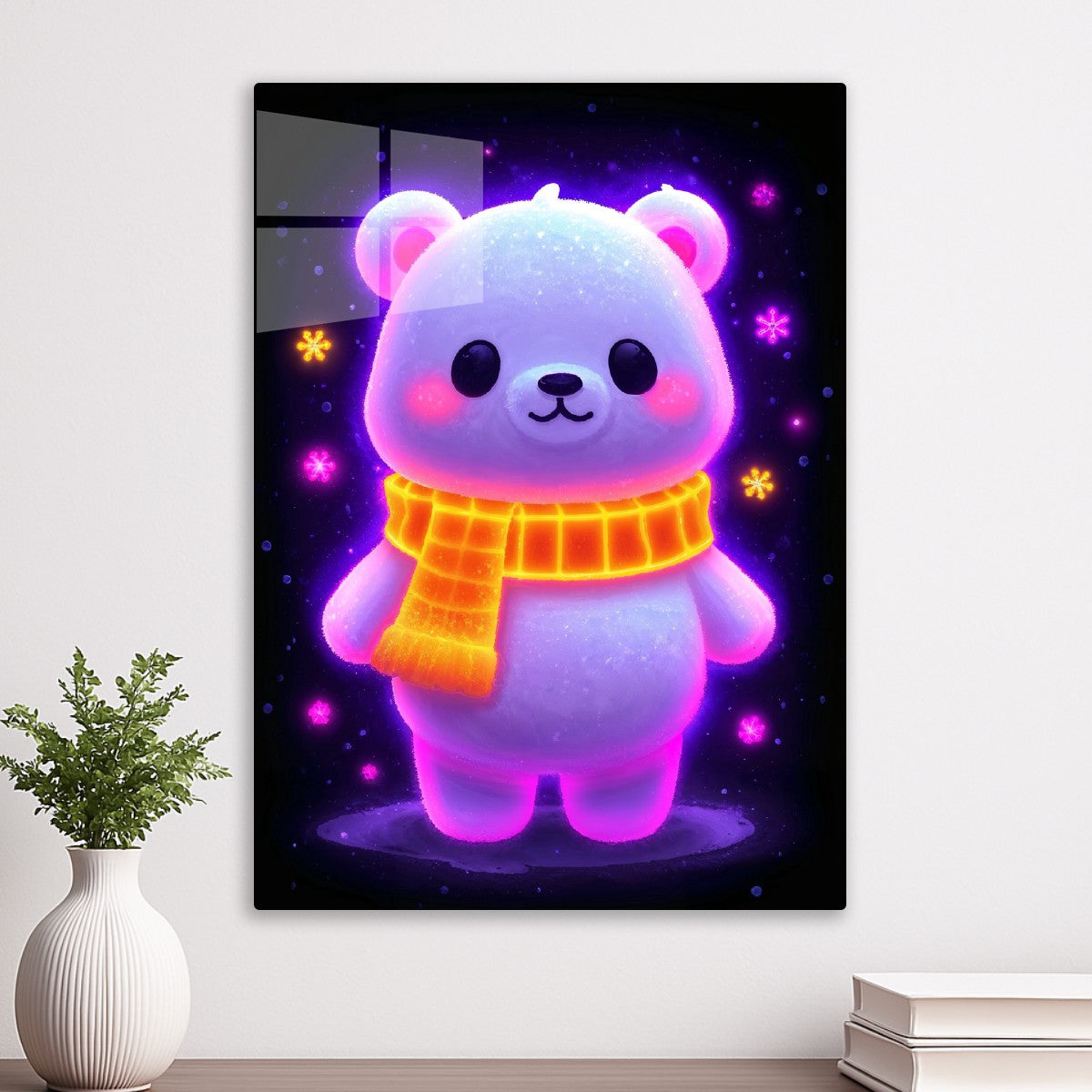 Kawaii Neon Winter Bear