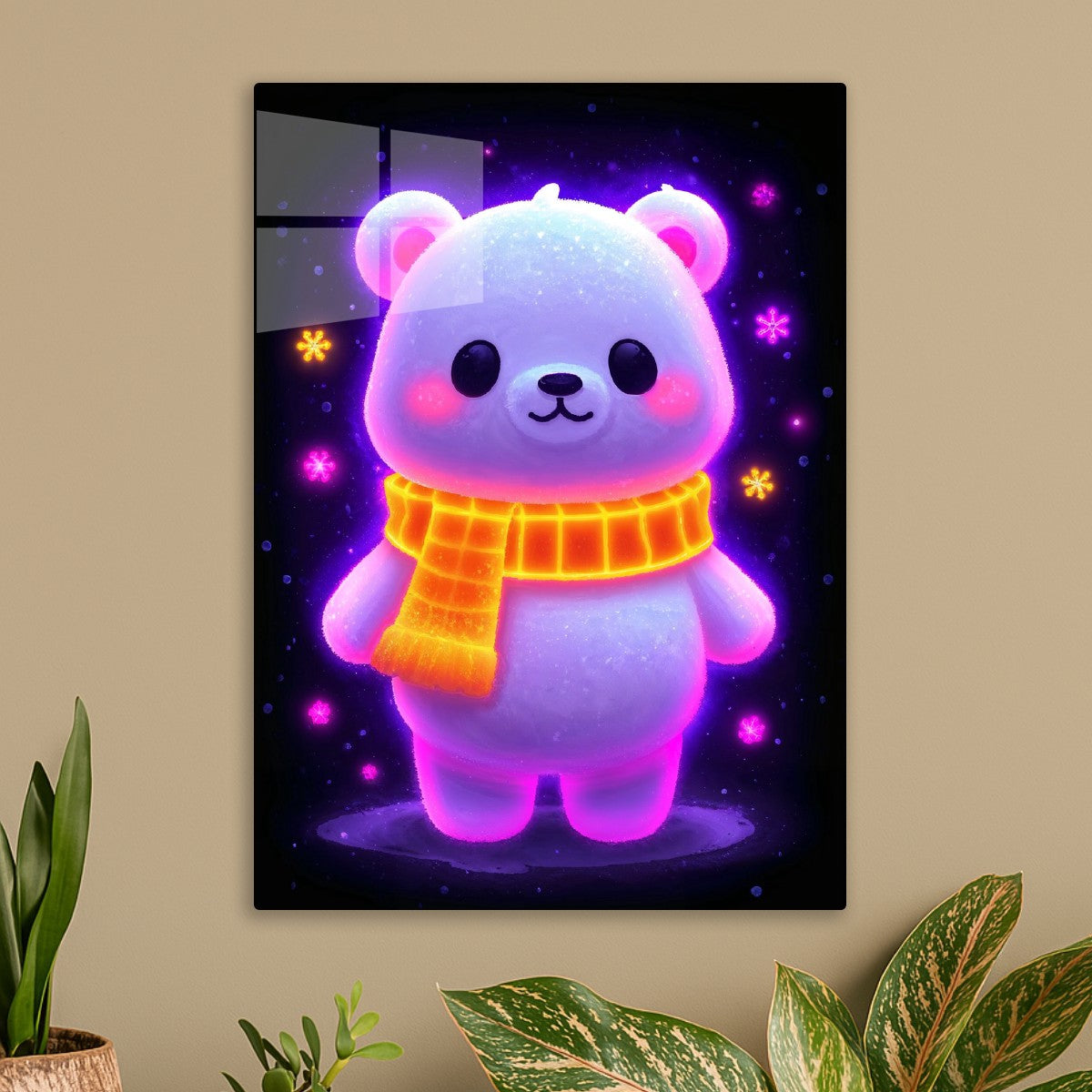 Kawaii Neon Winter Bear
