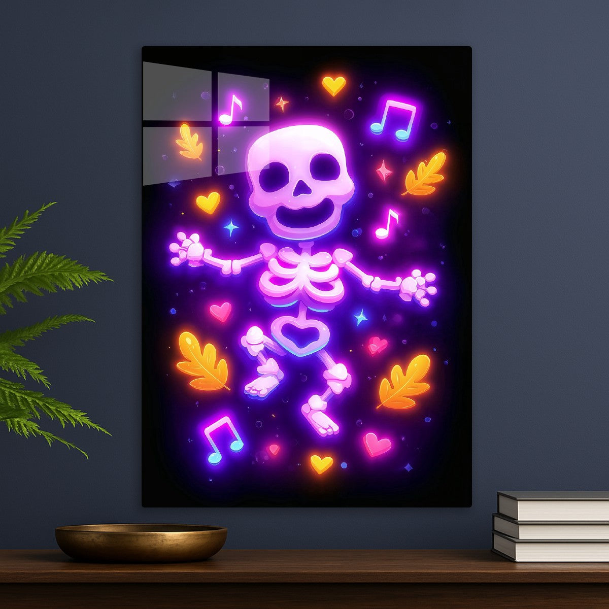 Dancing Neon Skeleton