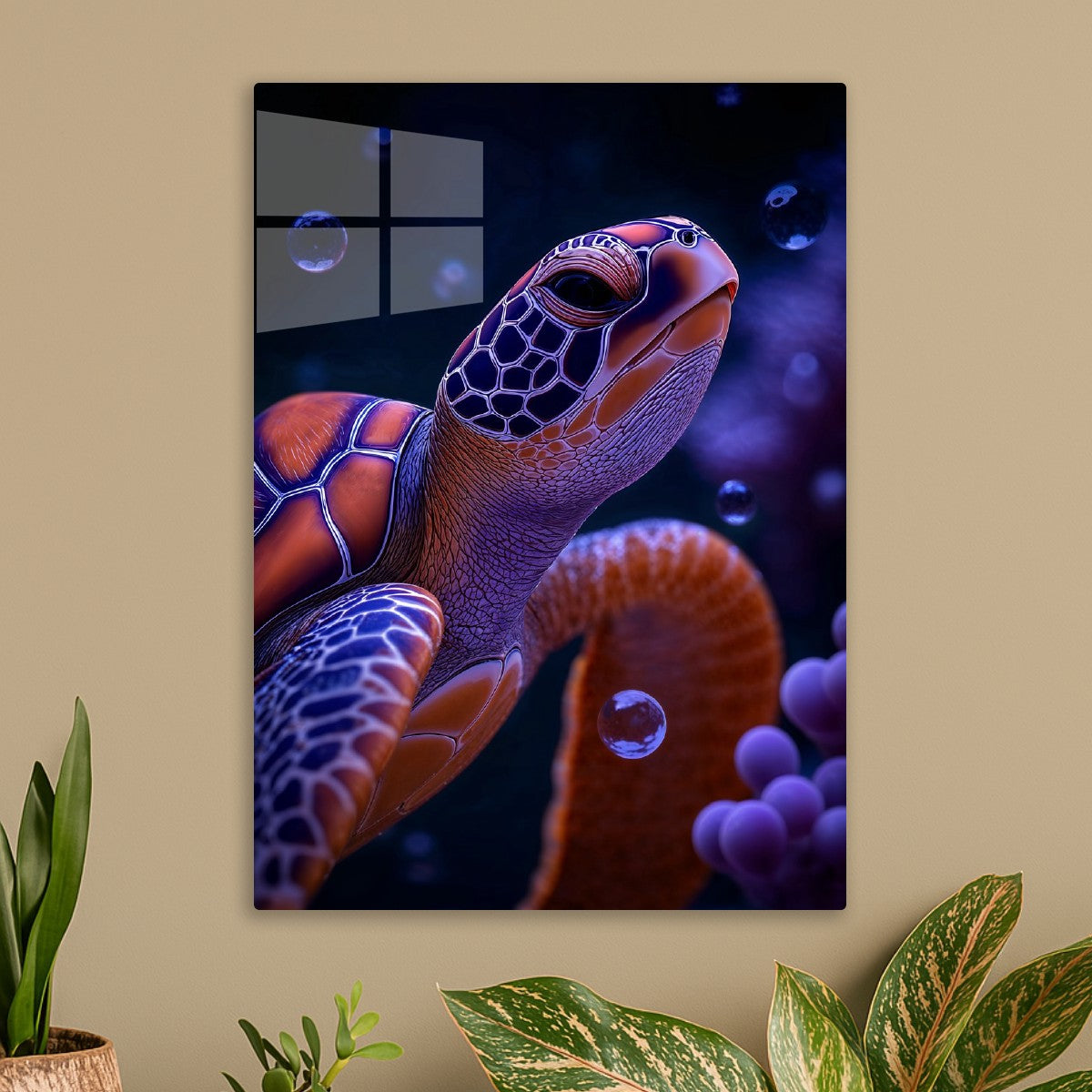 Neon Sea Turtle Glow