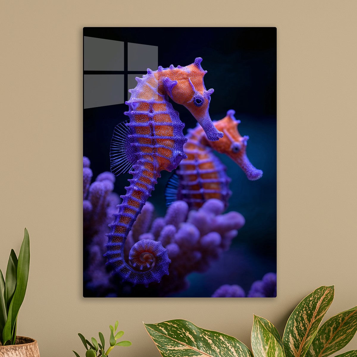 Neon Seahorse Duo