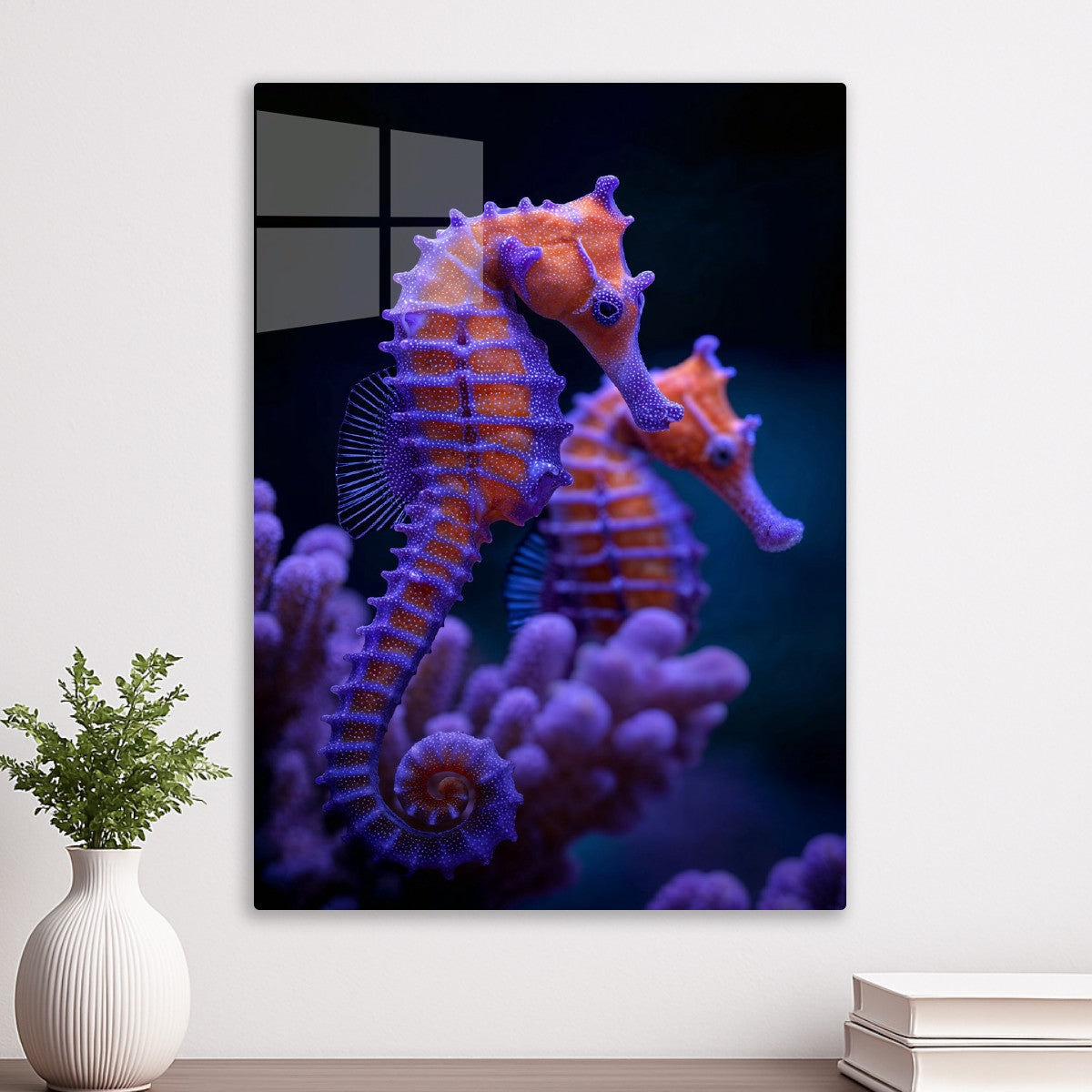 Neon Seahorse Duo