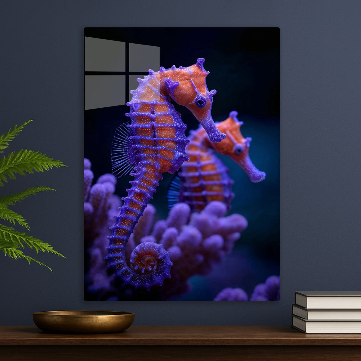 Neon Seahorse Duo