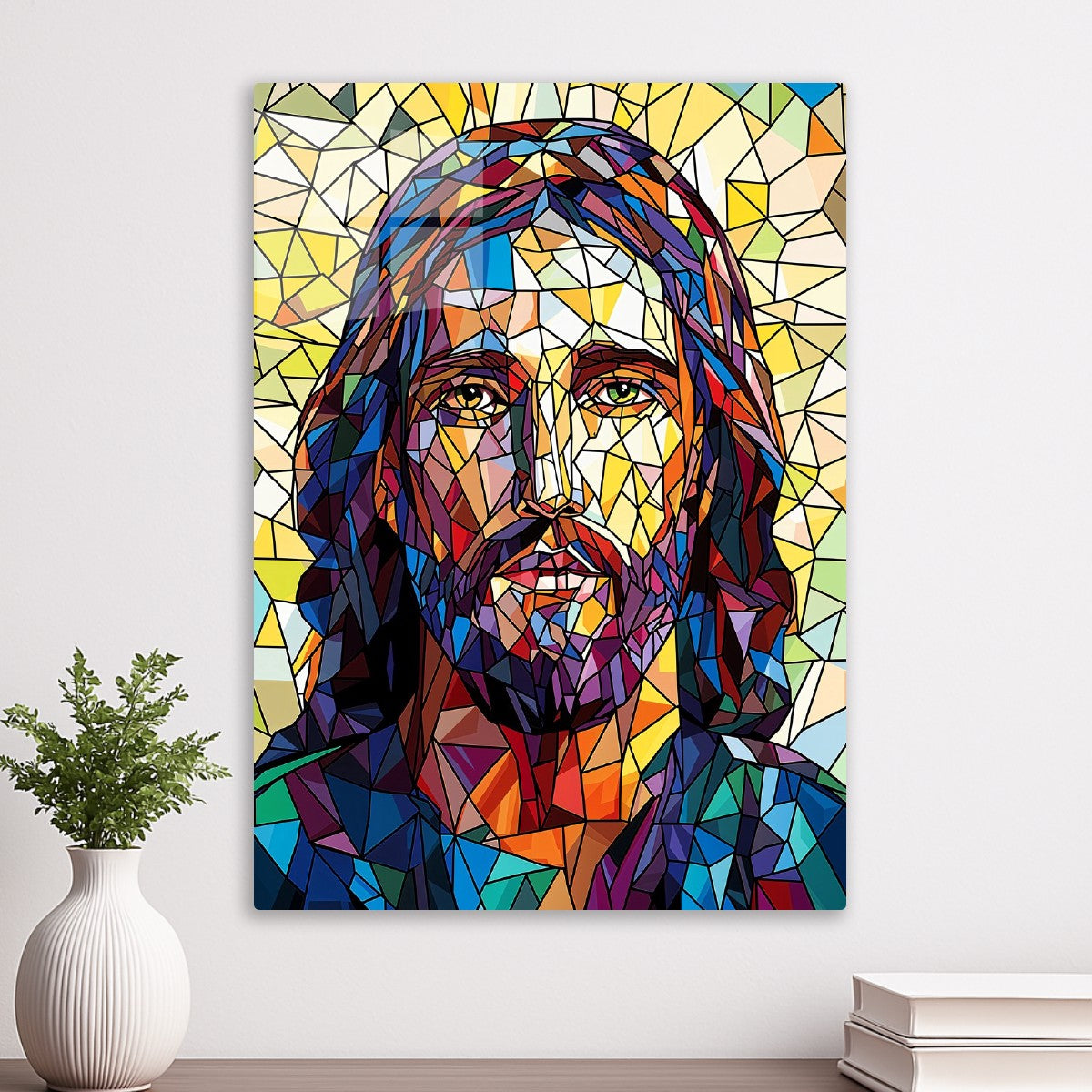 Jesus Stained Glass Art