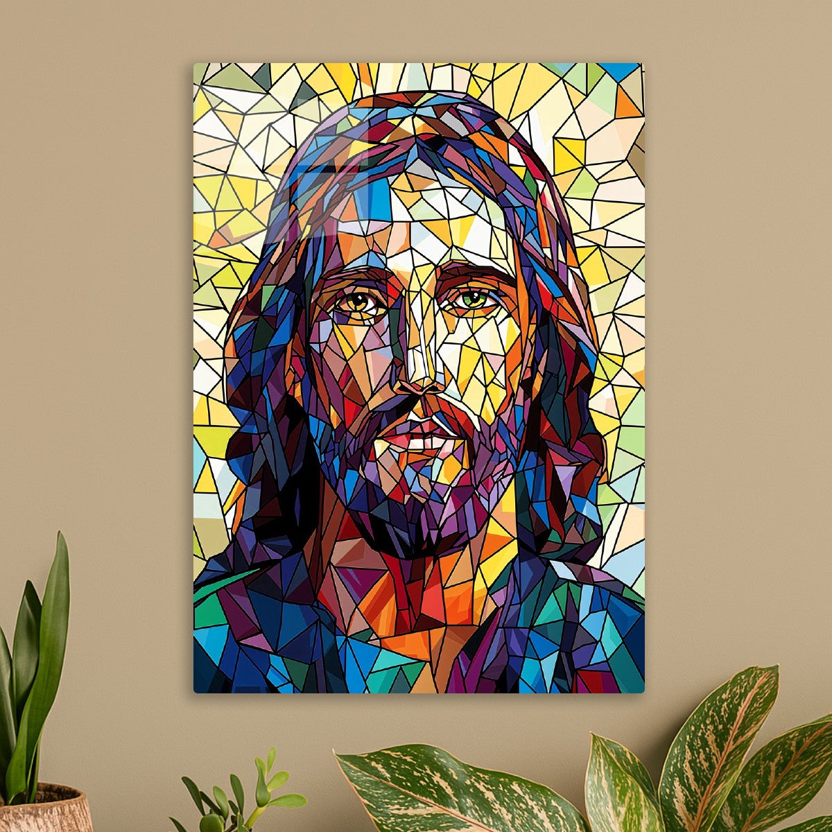 Jesus Stained Glass Art
