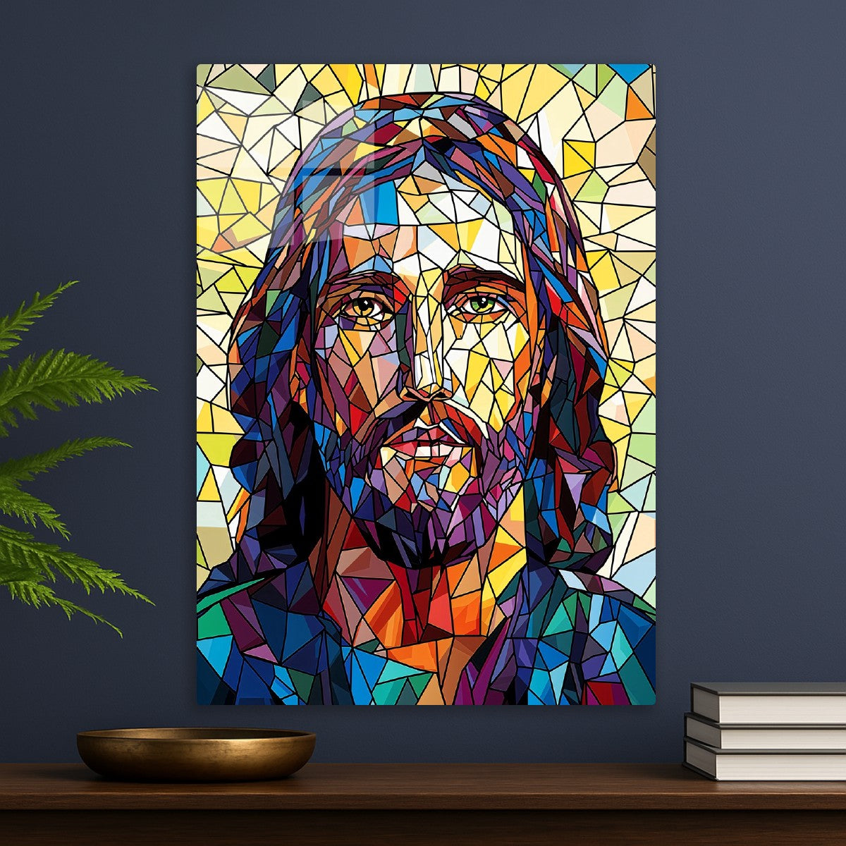 Jesus Stained Glass Art