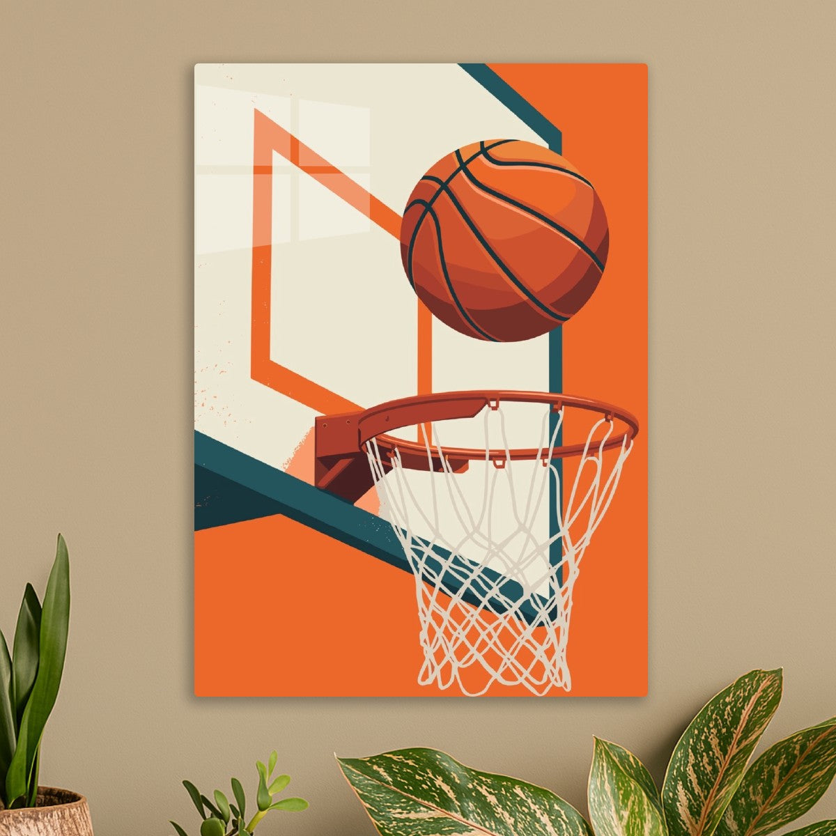 Basketball hoop and backboard