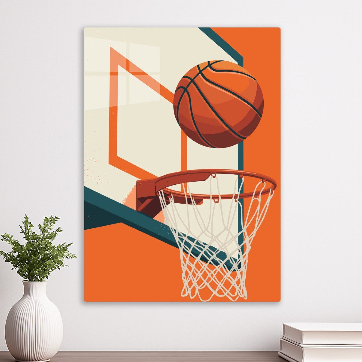 Basketball hoop and backboard
