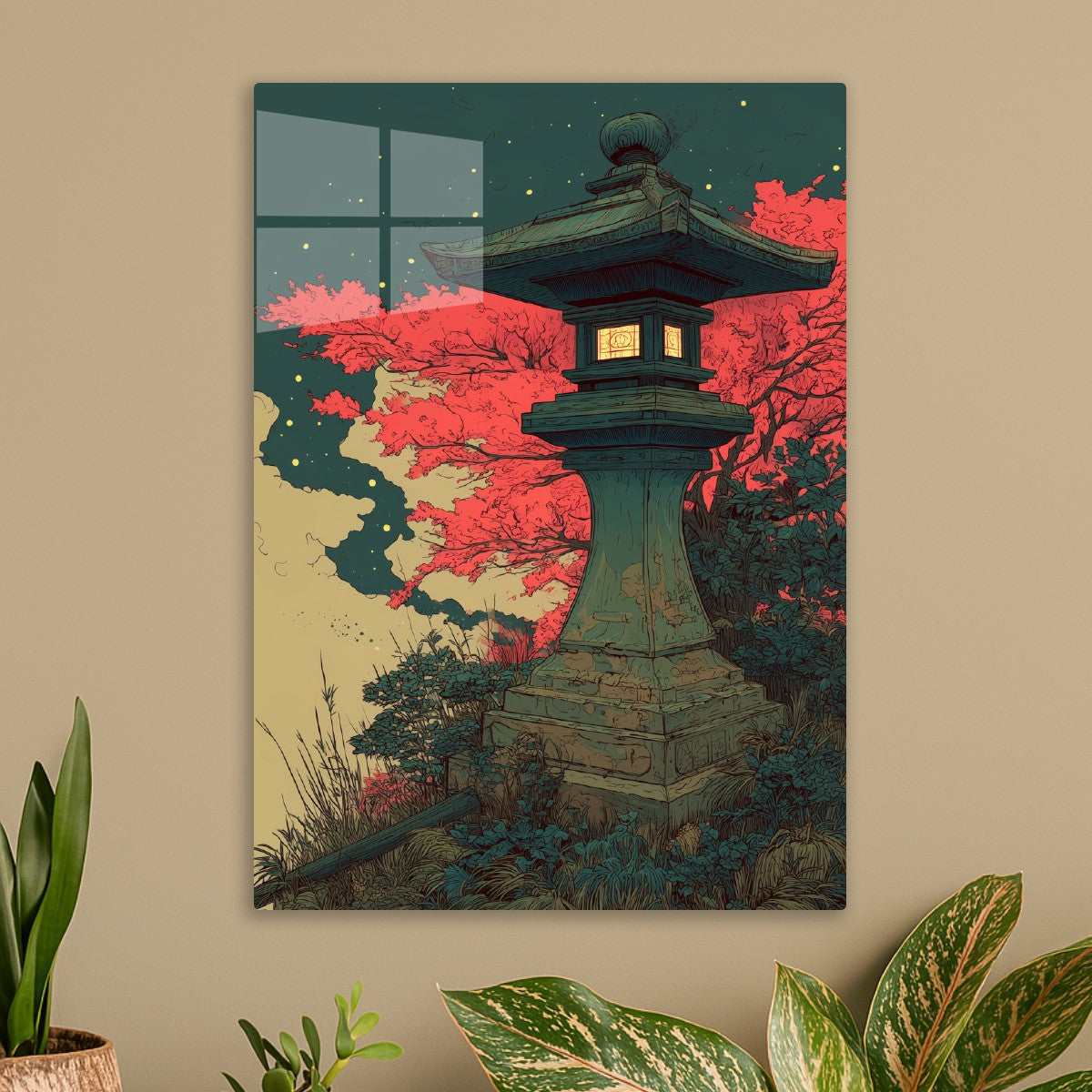 Stone Lantern in Garden