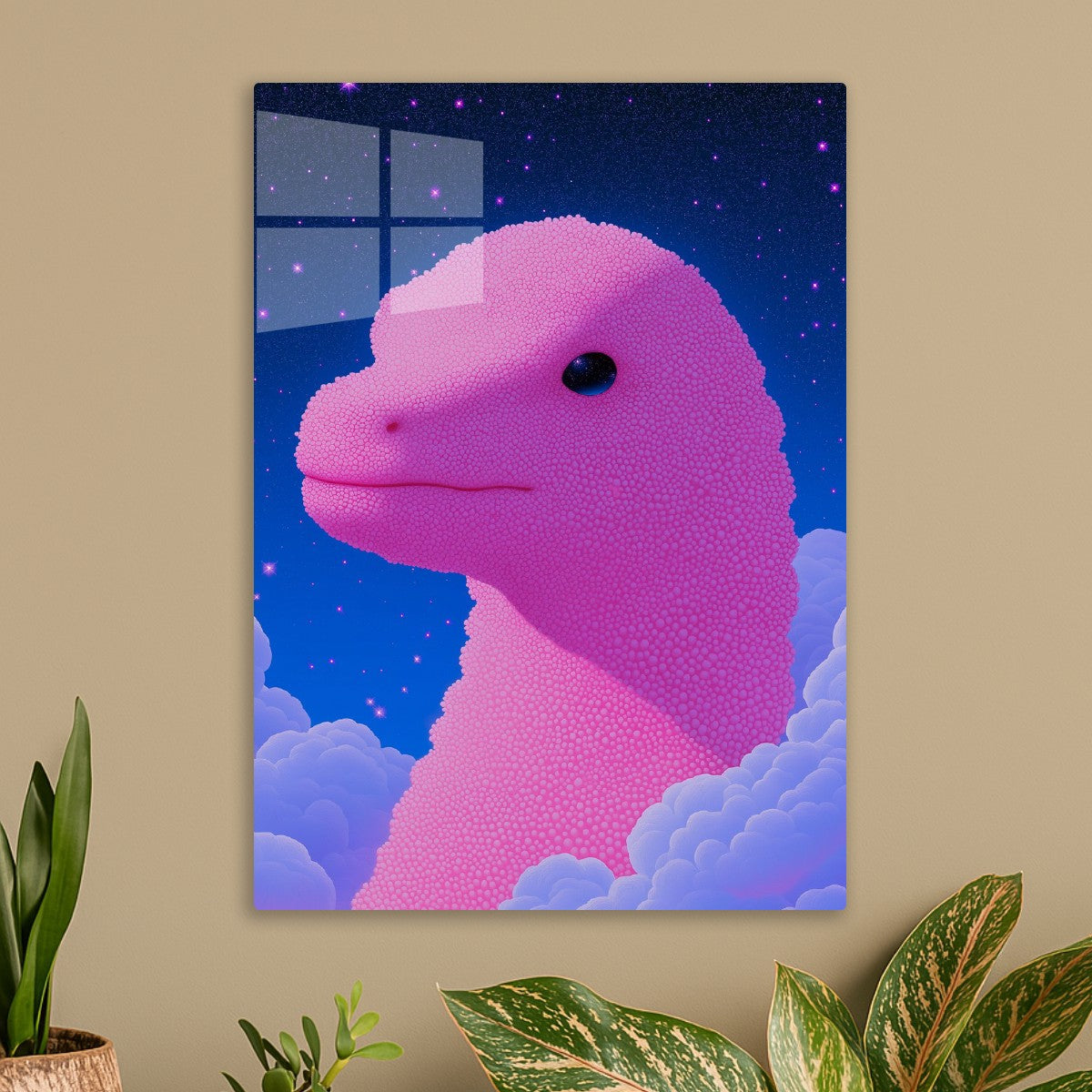 Pink Stipple Dino