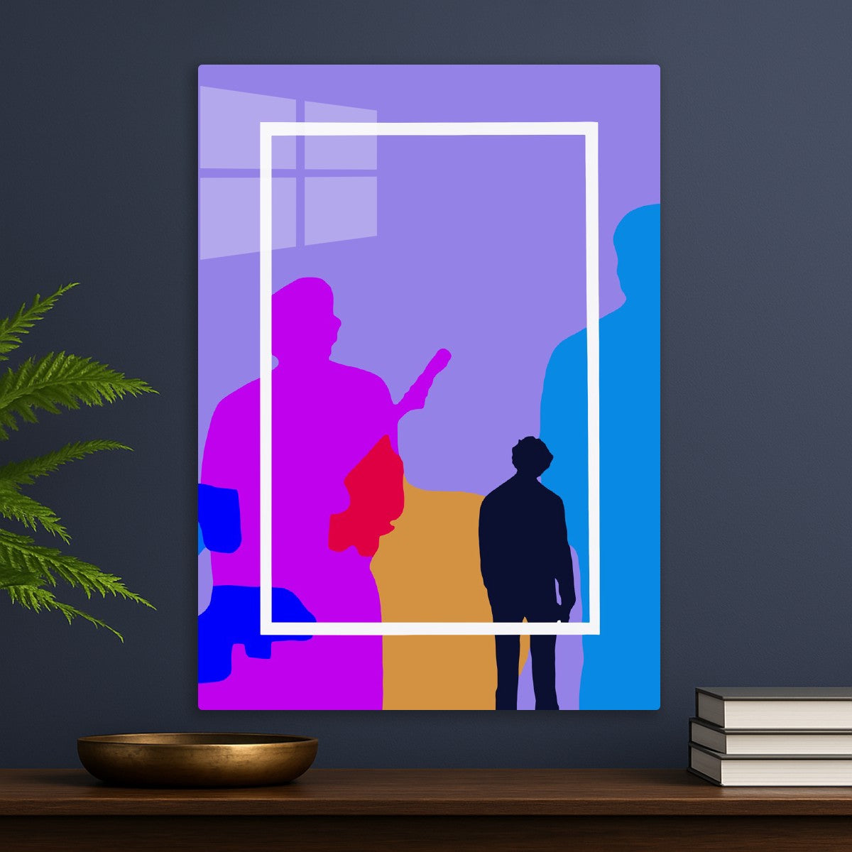 Abstract Silhouette Band Art