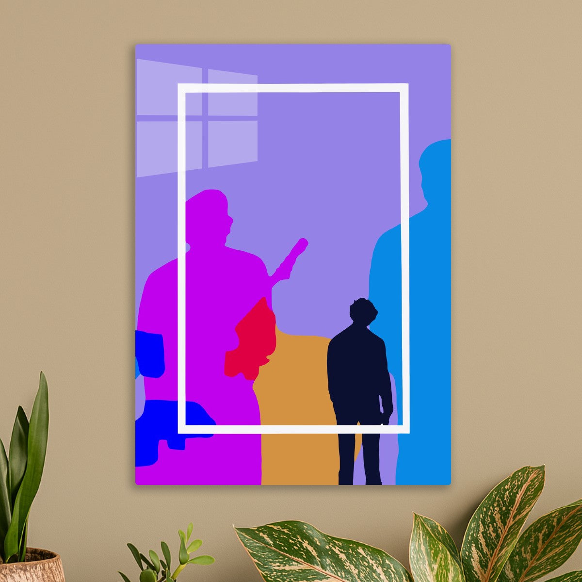 Abstract Silhouette Band Art