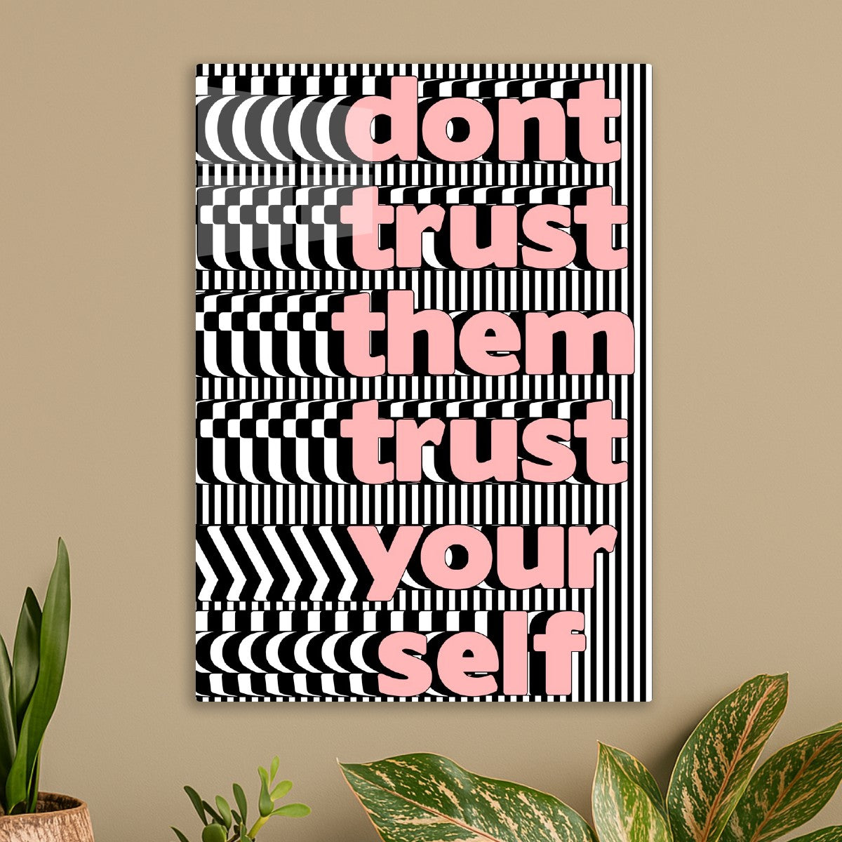 Trust Yourself Optical Stripes