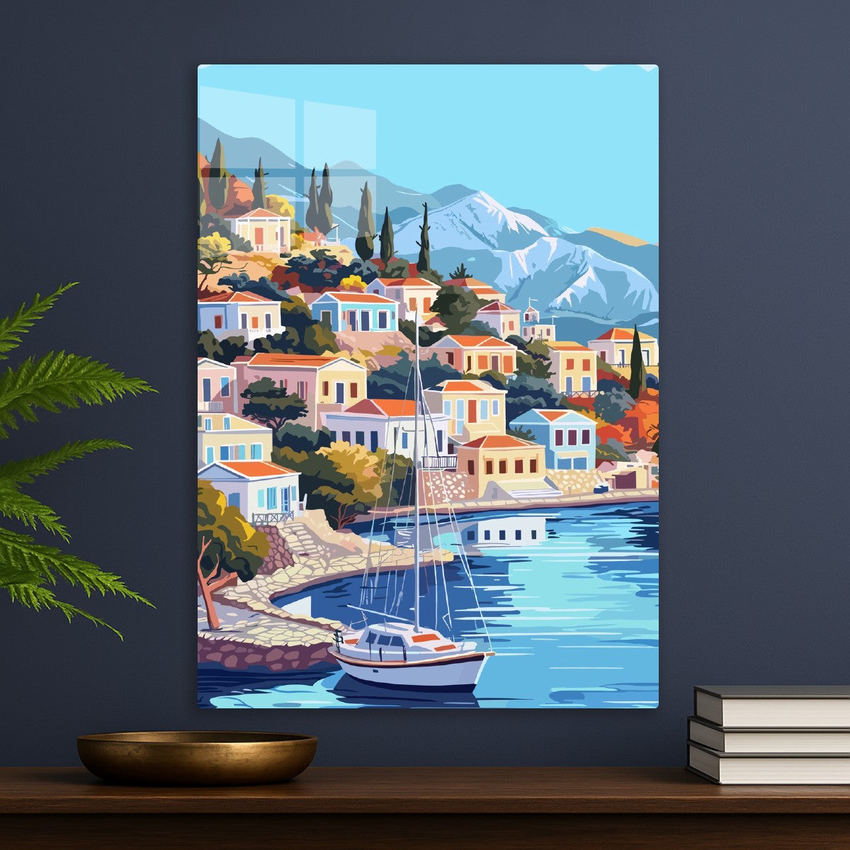 Greek Hillside Village Symi