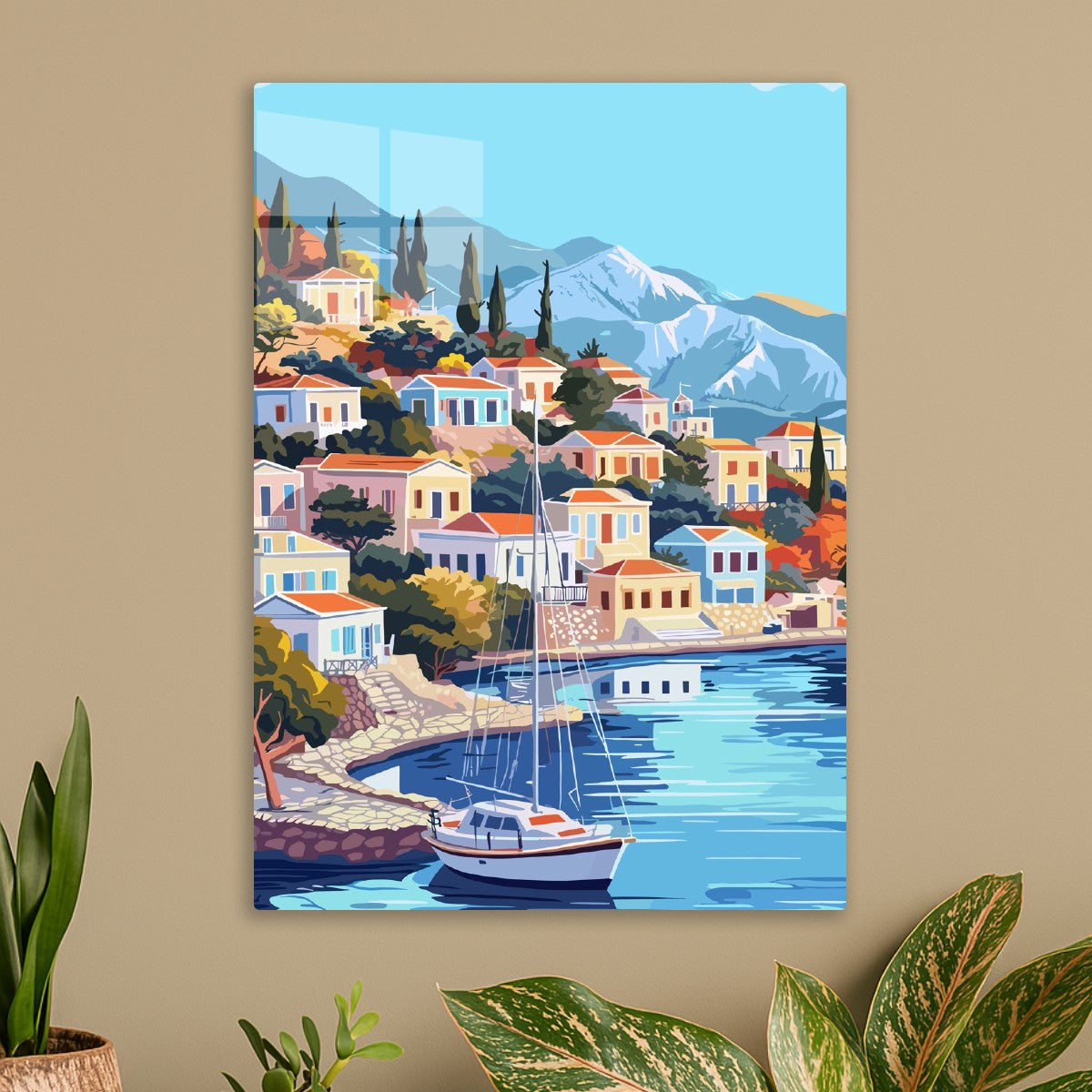 Greek Hillside Village Symi