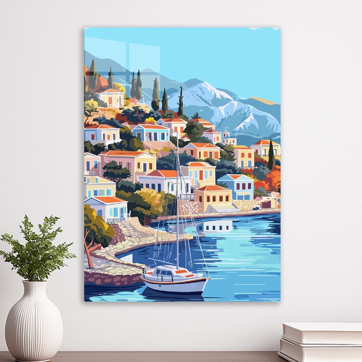 Greek Hillside Village Symi